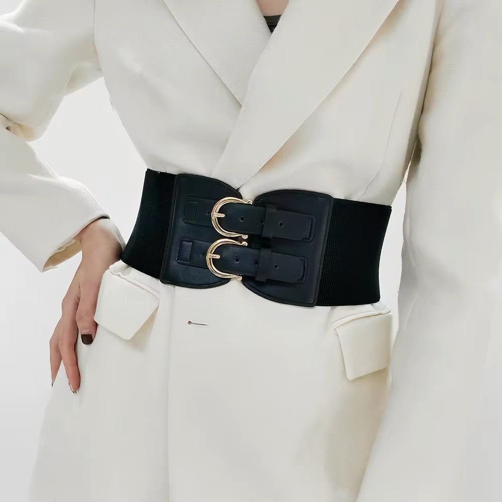 Vintage Vintage Black Pin Elastic Belt Size ONE SIZE - 3 Thumbnail