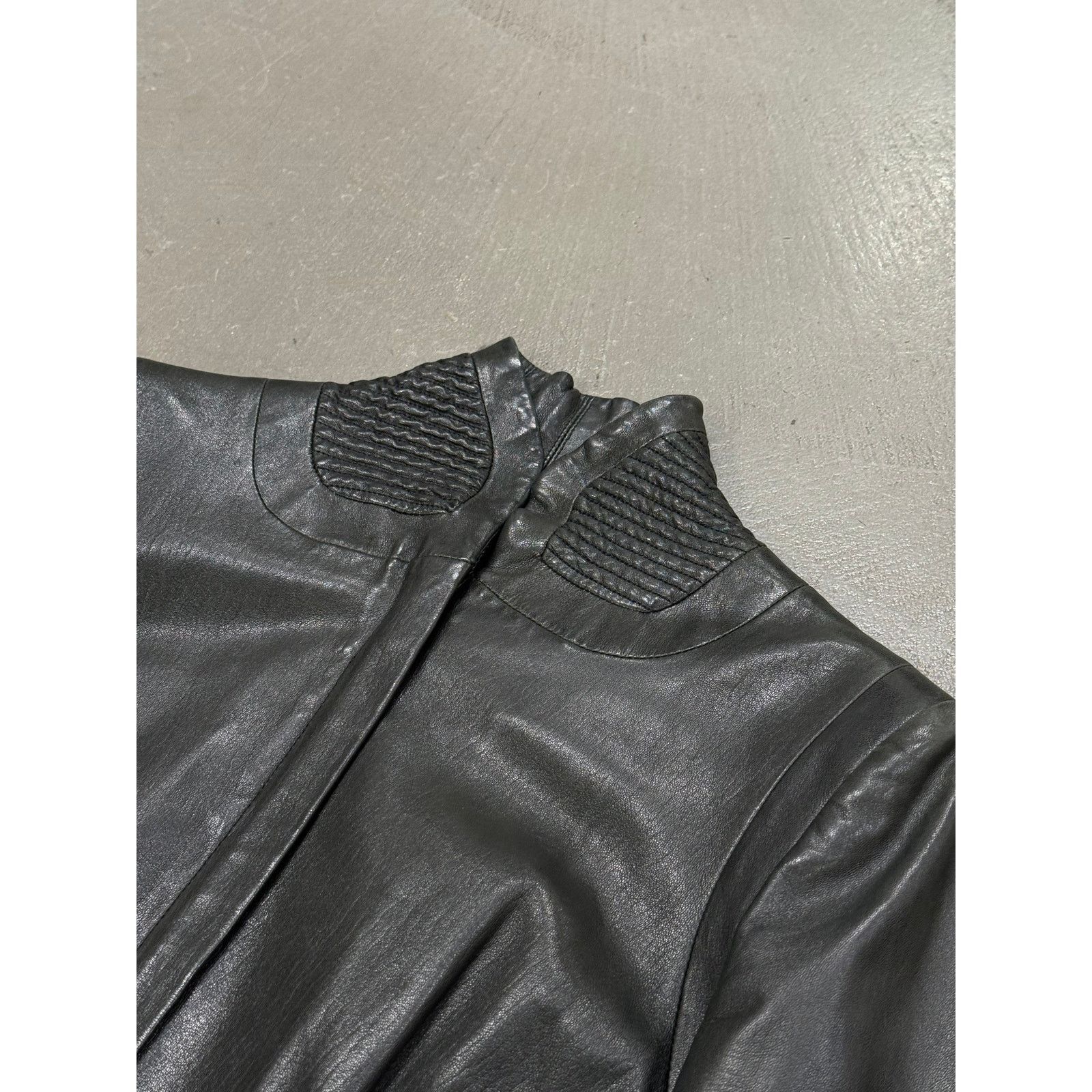 Alexander McQueen A/W2003 Alexander McQueen paneled biker leather jacket Size S / US 4 / IT 40 - 3 Thumbnail