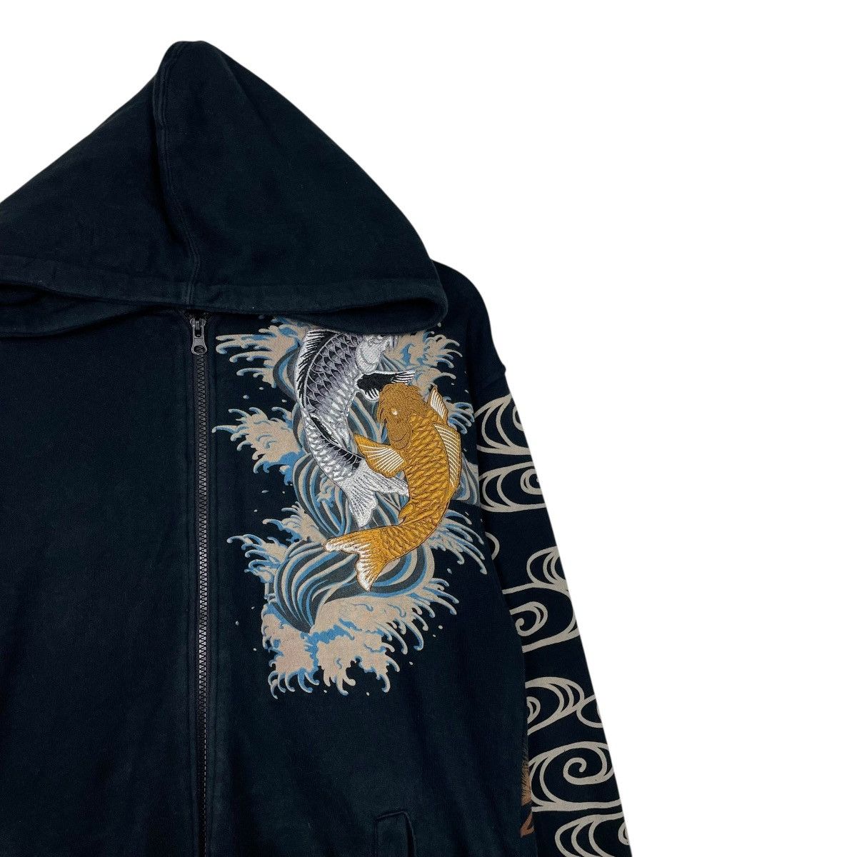 Japanese Brand Japanese Brand Koi Fish Sukajan Zipper Hoodie Size US M / EU 48-50 / 2 - 8 Thumbnail