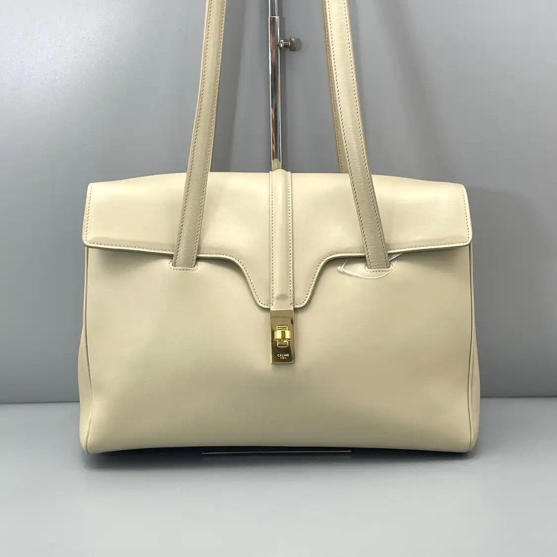 Celine CELINE 16 Medium grey browncowhide leather shoulder bag Size ONE SIZE - 1 Thumbnail