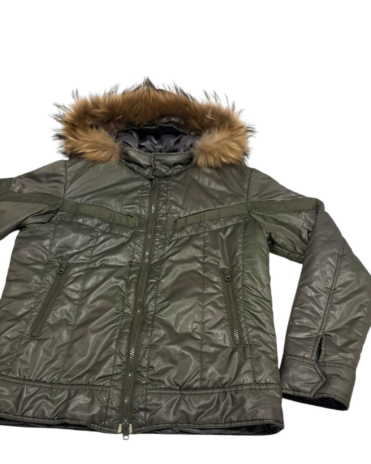 Takeo Kikuchi Takeo Kikuchi reversible check fur hood lightweight jacket Size US M / EU 48-50 / 2 - 4 Thumbnail