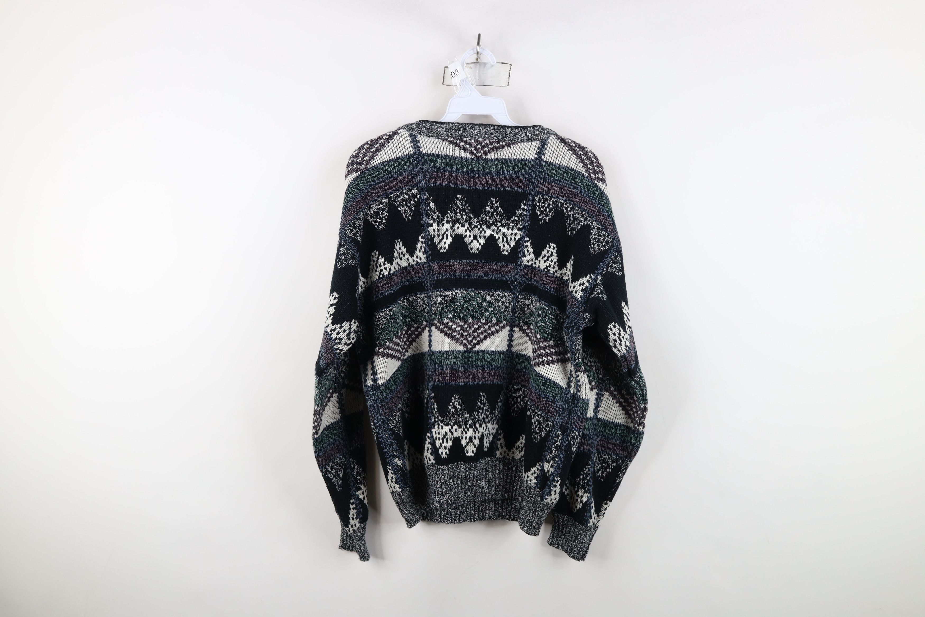 Vintage Vintage 90s Coogi Style Fair Isle Geometric Knit Sweater Size M / US 6-8 / IT 42-44 - 7 Thumbnail