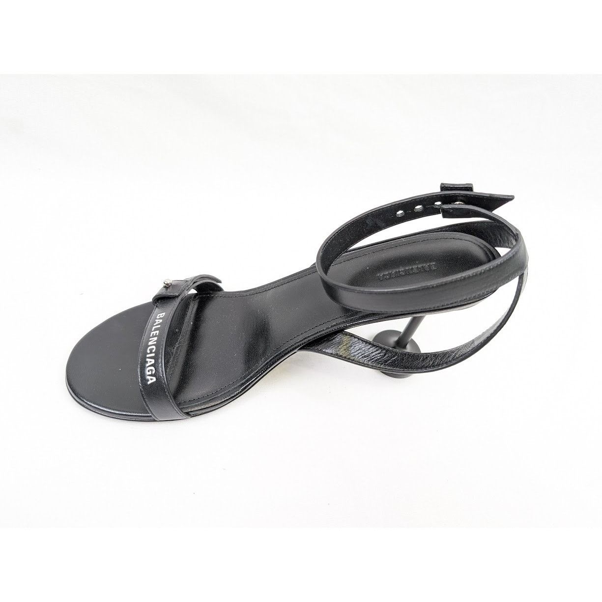 Balenciaga o1rshd1 Afterhour Logo 90 Sandals in Black/White Size US 8 / IT 38 - 10 Thumbnail