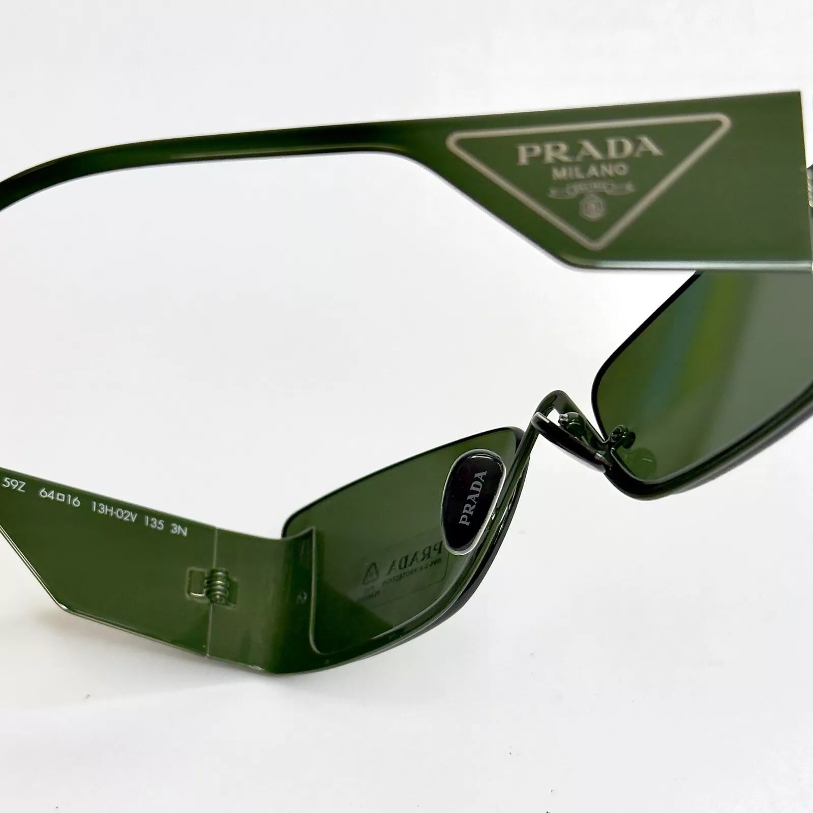 Prada PRADA Runway 59Z Military Green Designer Sunglasses PR59ZS Size ONE SIZE - 8 Thumbnail