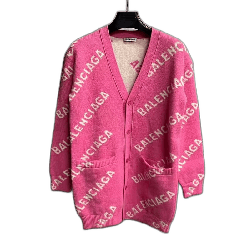 Balenciaga Balenciaga Pink Letter Print Knit Sweater-yf Size US XS / EU 42 / 0 - 1 Thumbnail