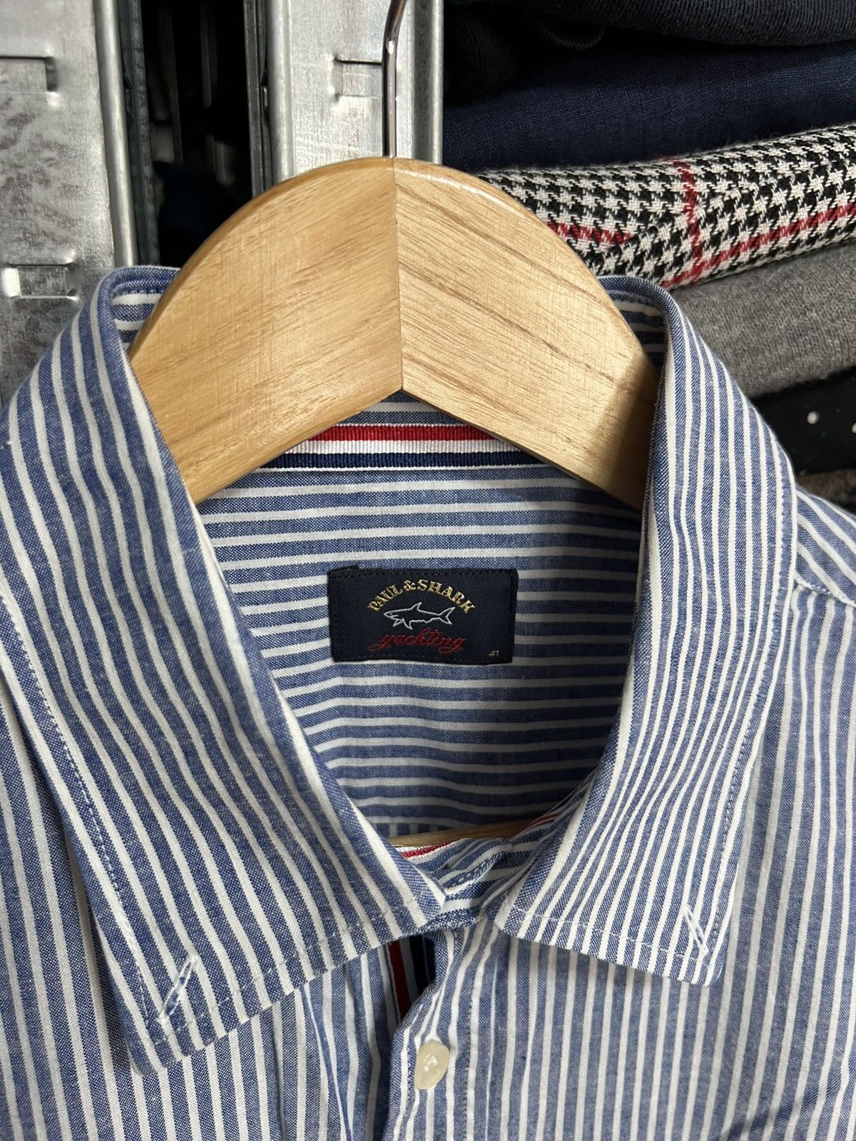 Paul & Shark Paul & Shark Yachting Long Sleeve Button Shirt Sz 41 Striped Size US L / EU 52-54 / 3 - 5 Thumbnail