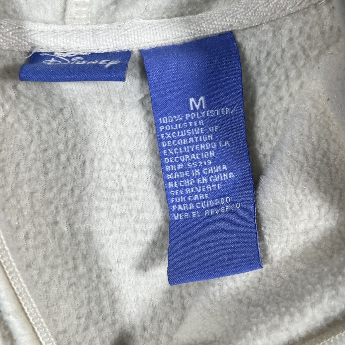 Disney × Vintage Disney Winnie the Pooh Eeyore Cream Zip Up Hoodie Fleece Size M / US 6-8 / IT 42-44 - 5 Thumbnail