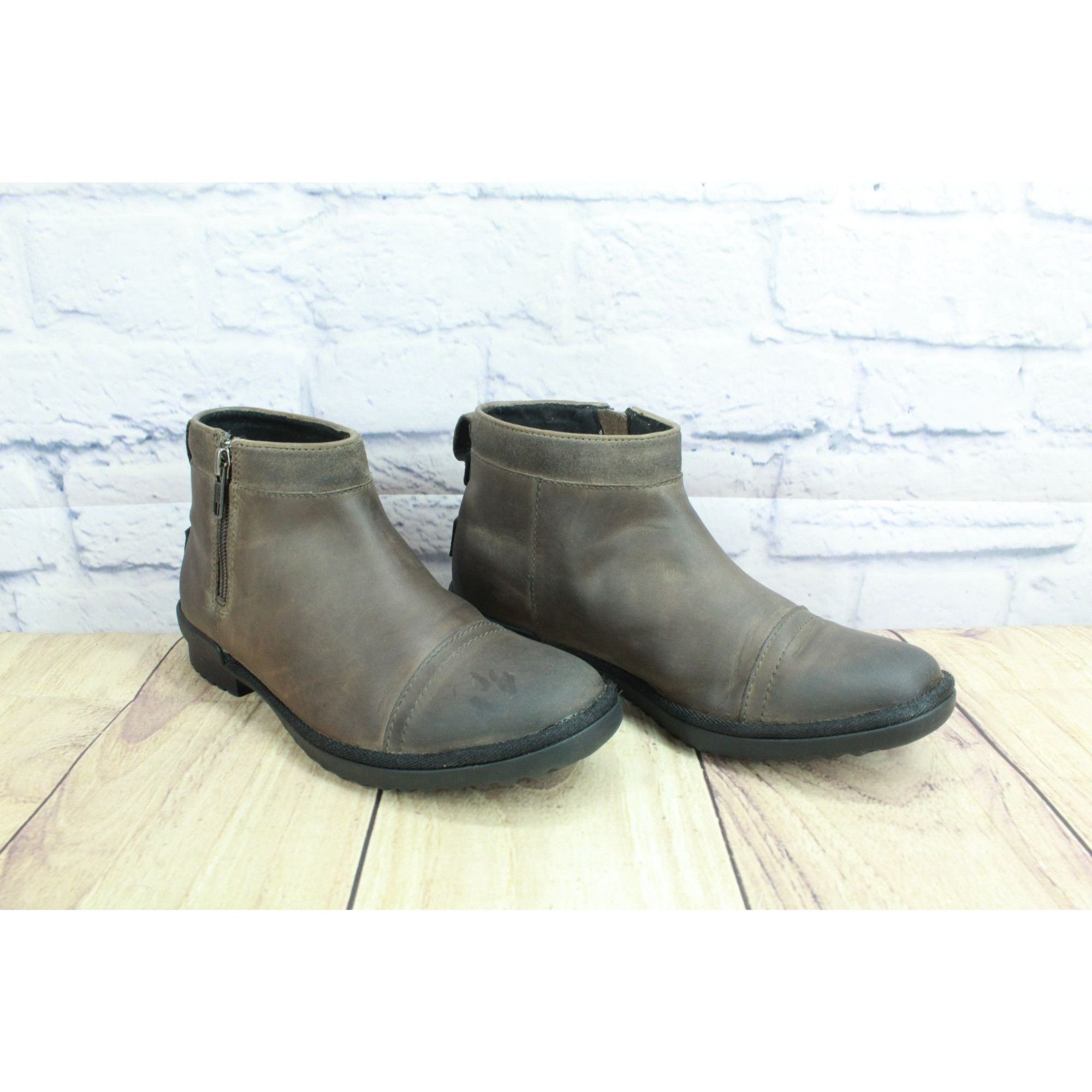 Ugg UGG Attell Brown Leather Waterproof Ankle Boots Size 6.5 Size US 6.5 / IT 36.5 - 3 Thumbnail