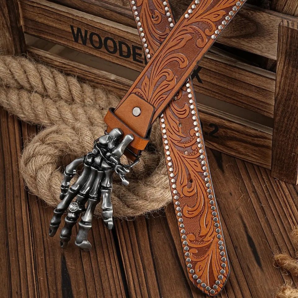 Japanese Brand × Vintage Rhinestone Skeleton Hand Belt Size ONE SIZE - 2 Thumbnail