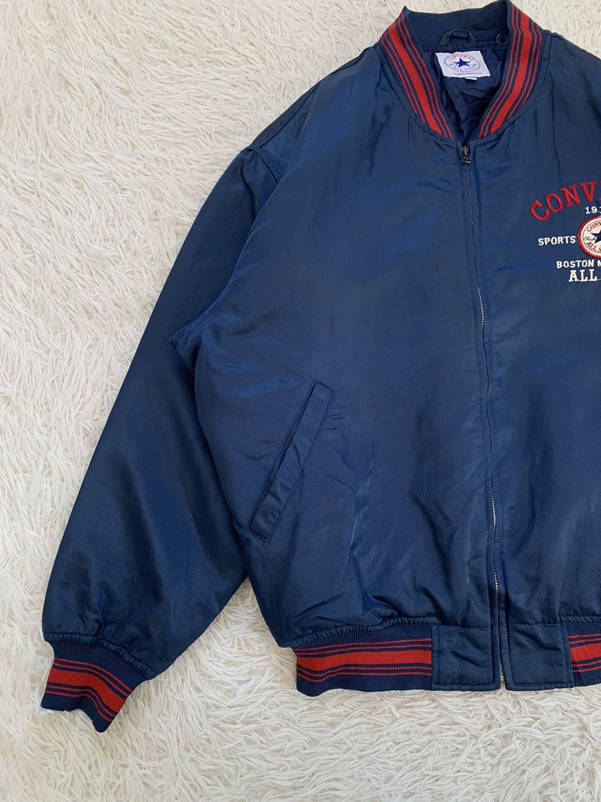 Converse Vintage Big Logo Converse Bomber Jacket Size US XL / EU 56 / 4 - 3 Thumbnail