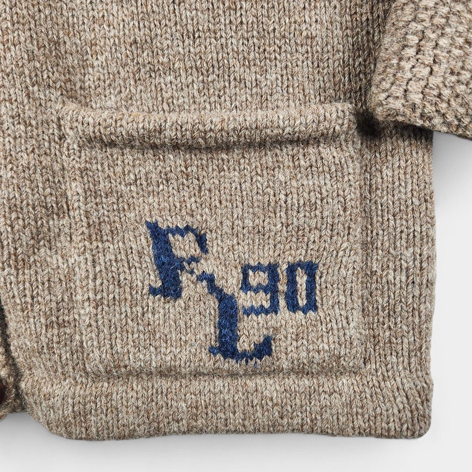 Polo Ralph Lauren Country 1990 Hand-Knit Shawl-Collar Southwestern Cardigan Size US L / EU 52-54 / 3 - 2 Thumbnail