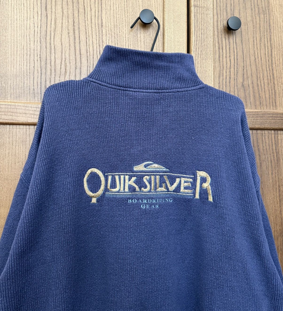 Quiksilver Vintage Quiksilver 1/4 Knit Sweater Big Logo Pullover Size US XL / EU 56 / 4 - 12 Thumbnail