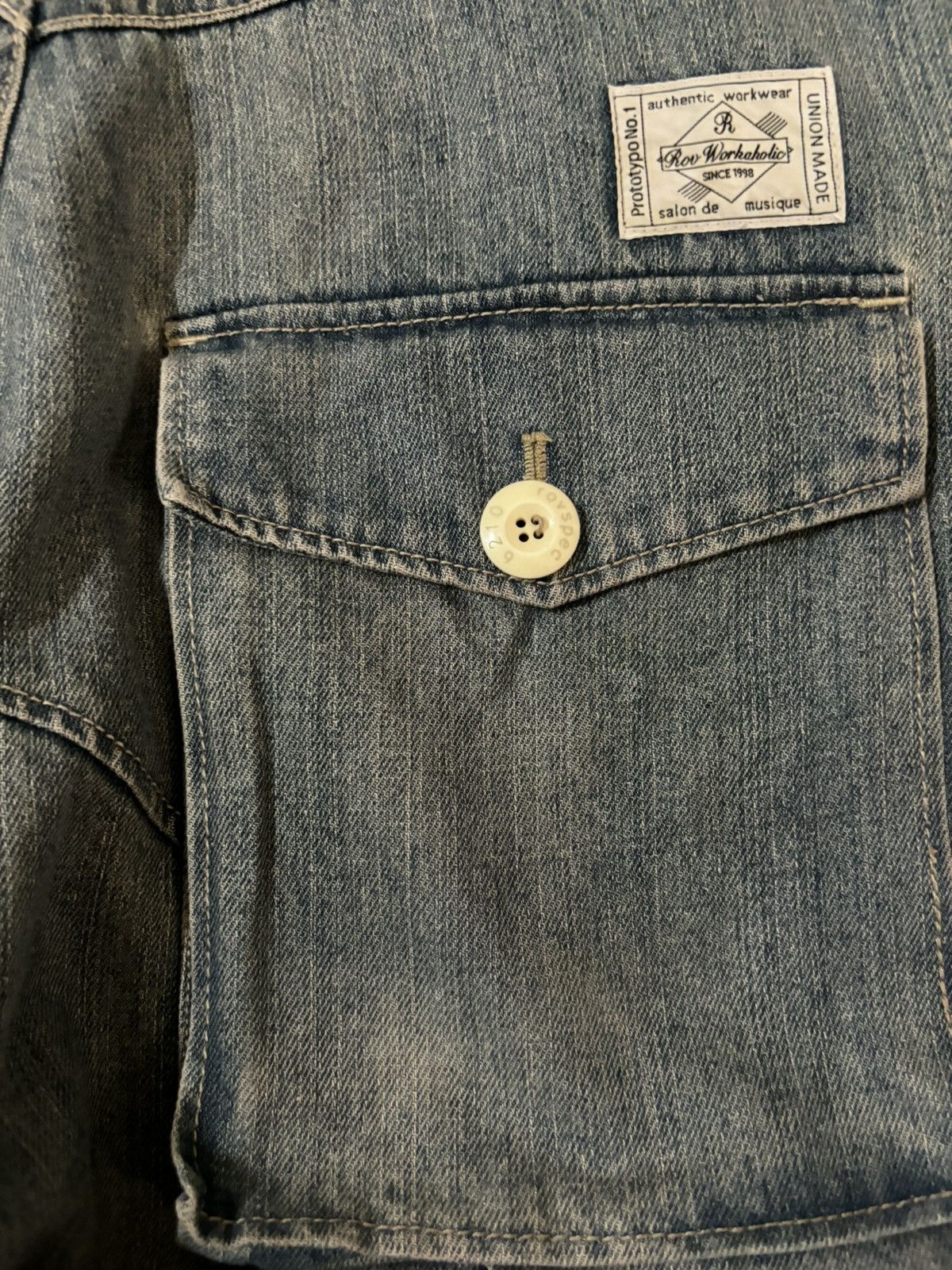 Other Y2K Japanese Rovtski Union Made Workwear Drop Crotch Jeans Size US 31 - 16 Thumbnail