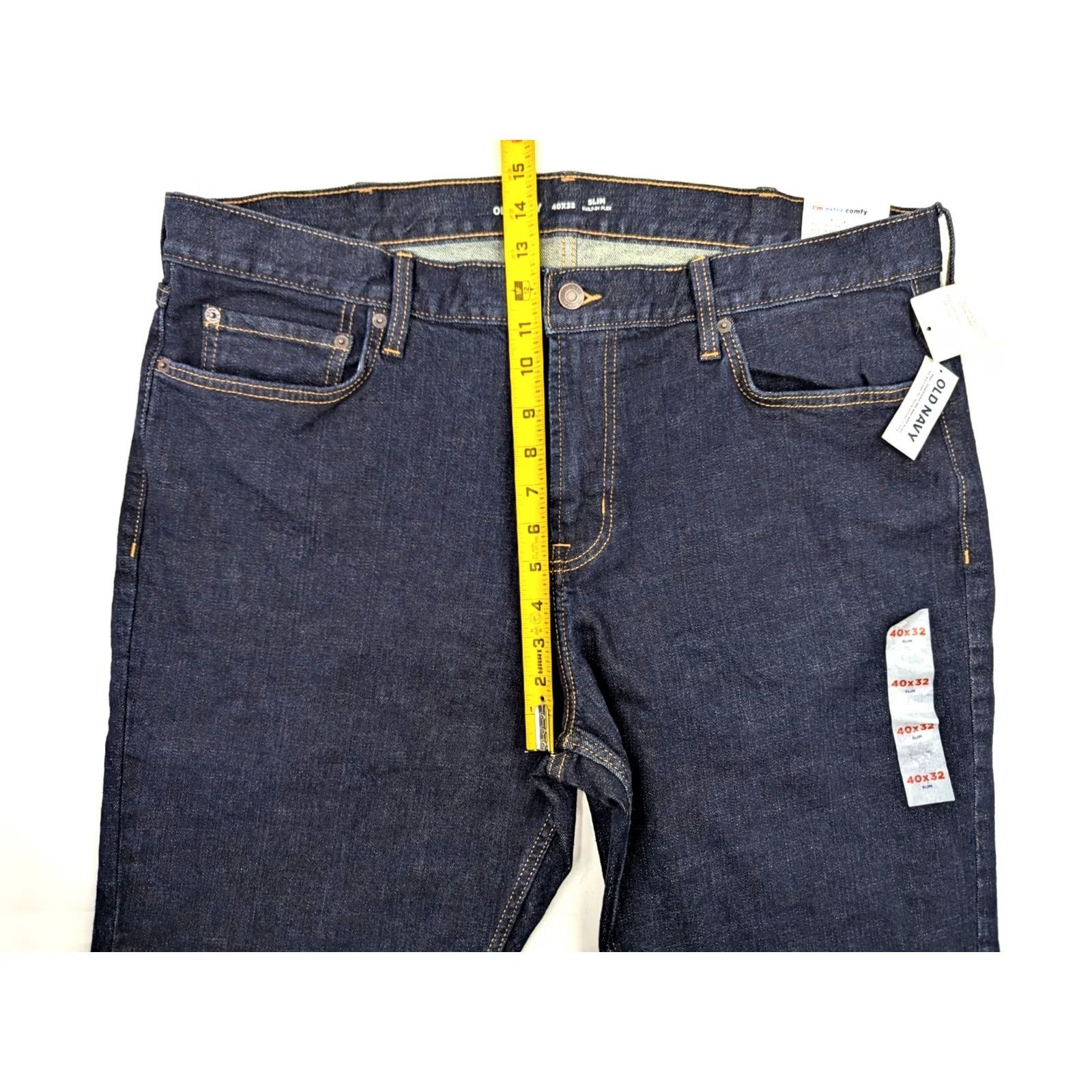 Old Navy Old Navy Jeans Men 40x32 Slim Straight Leg Blue Denim Stretch 5-Pocket Regular Waist Size 40 Adult Mens Denim Jeans Size US 40 / EU 56 - 5 Thumbnail