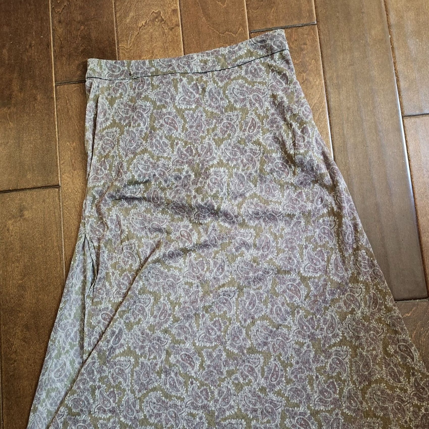 Vintage Mimi Chica Skirt Maxi Women's Brown Floral Slit Size M Size 32" / US 10 / IT 46 - 5 Thumbnail