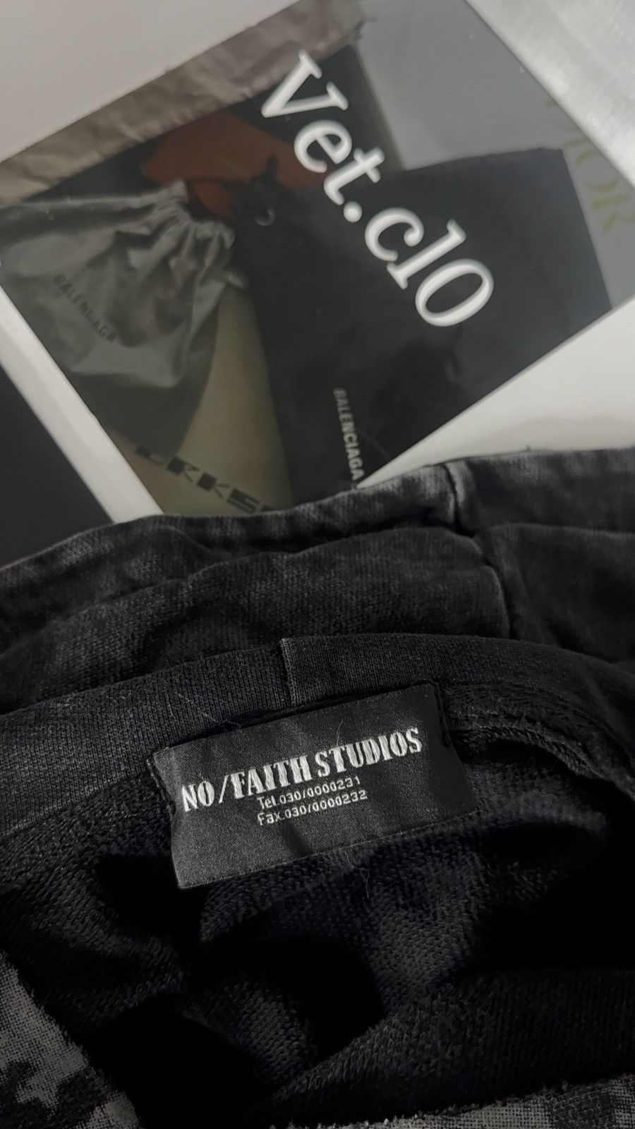 No Faith Studios ✅ No Faith Studios Washed Black Distressed Hoodie Size US L / EU 52-54 / 3 - 6 Thumbnail