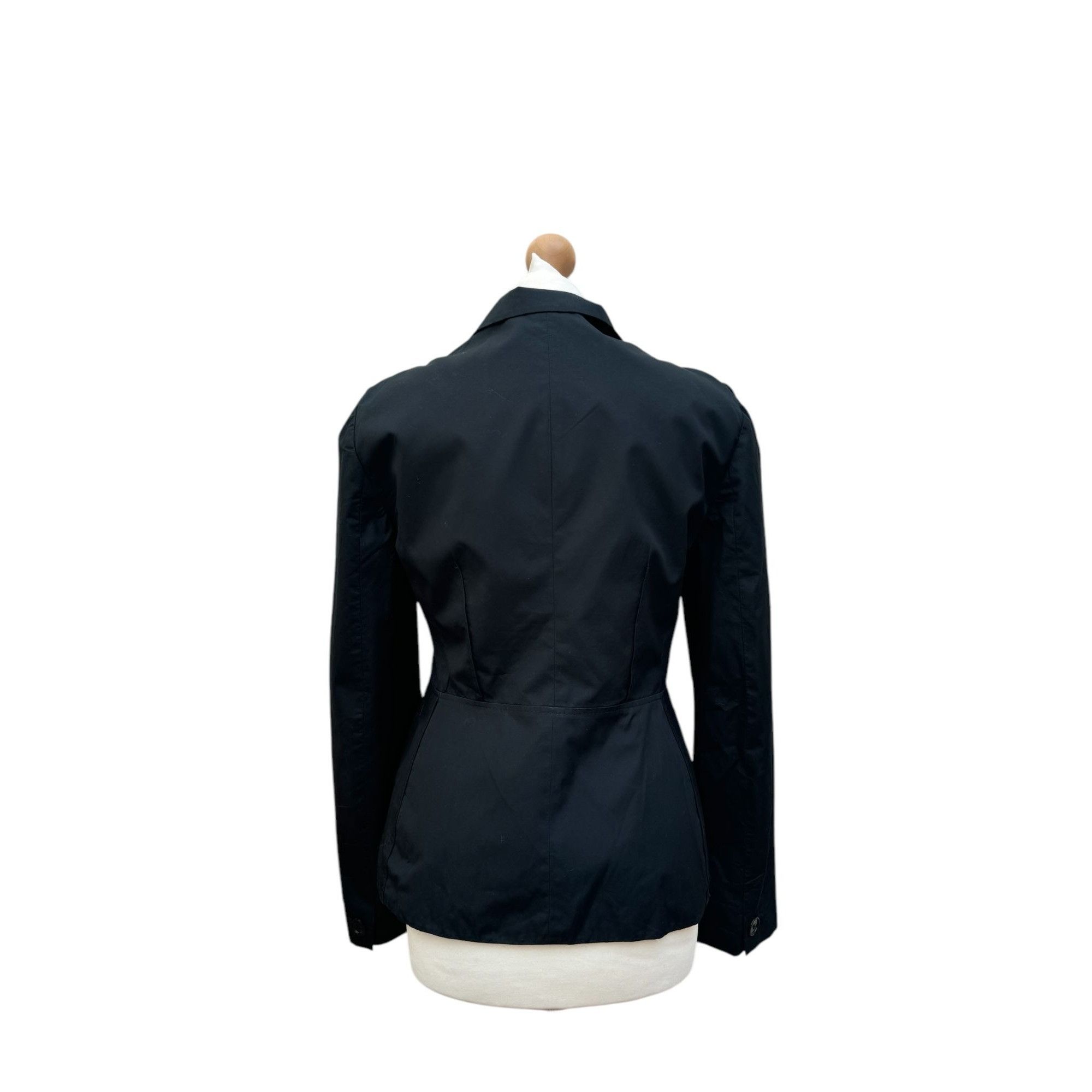 Miu Miu 1990s Black Cotton Blazer Size M / US 6-8 / IT 42-44 - 6 Thumbnail