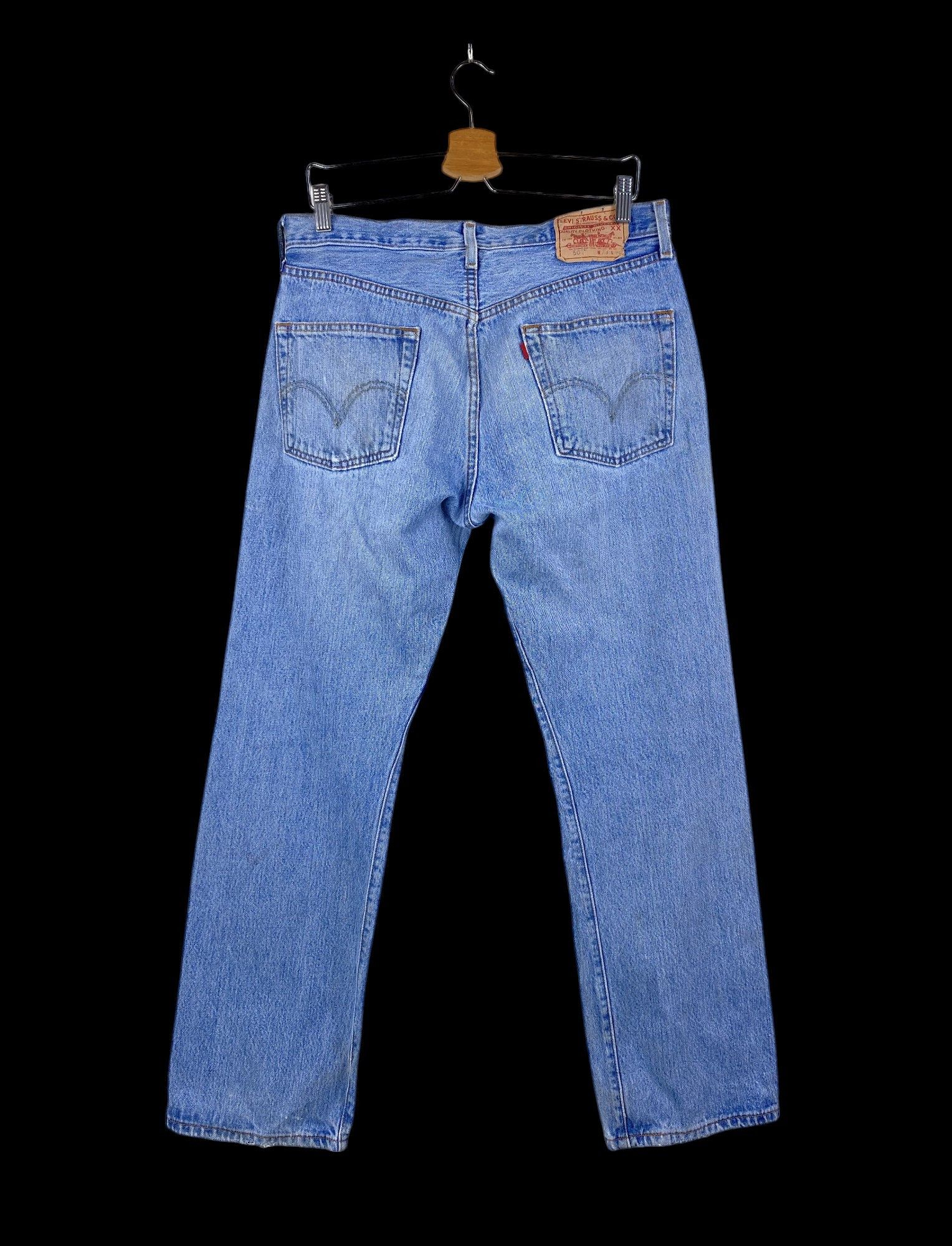 Levi's Vintage Clothing W33x29 Vintage Levis 501 90s distressed dirty denim Size US 33 - 8 Thumbnail