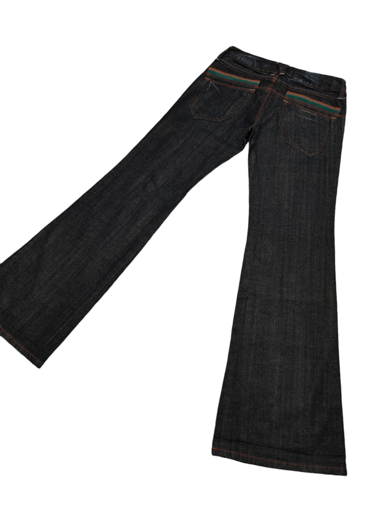 Le Grande Bleu (L.G.B.) Flare Jeans Et Boite Multi Pocket Embroidered Denim Bootcut Size US 30 / EU 46 - 14 Thumbnail