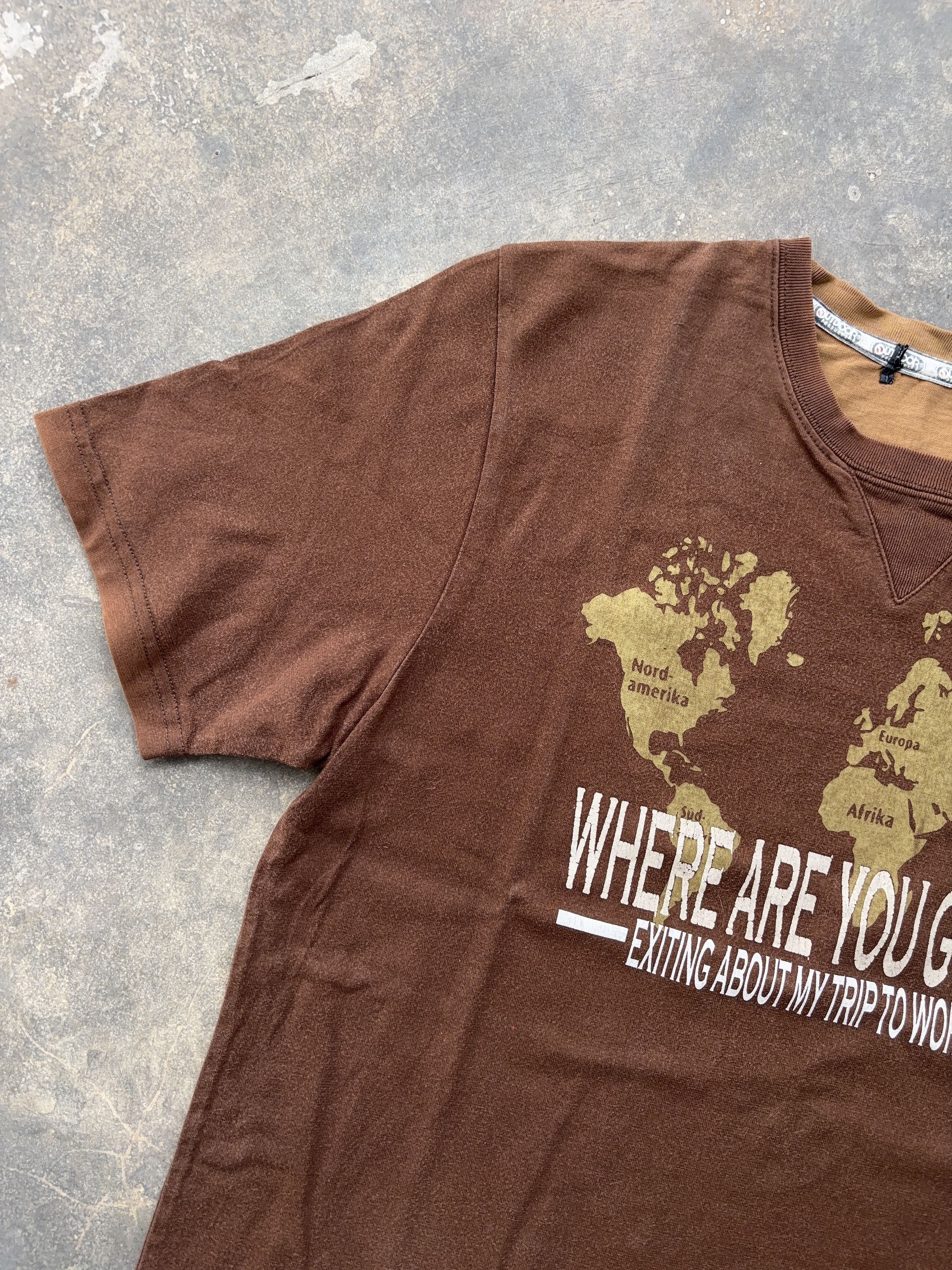 Other Outdoor Brown Vintage World Map Graphic T-Shirt Size US S / EU 44-46 / 1 - 3 Thumbnail