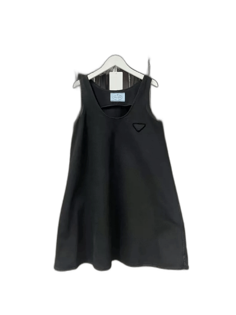 Prada Prada Black Distressed Denim Dress-2506 Size S / US 4 / IT 40 - 1 Thumbnail