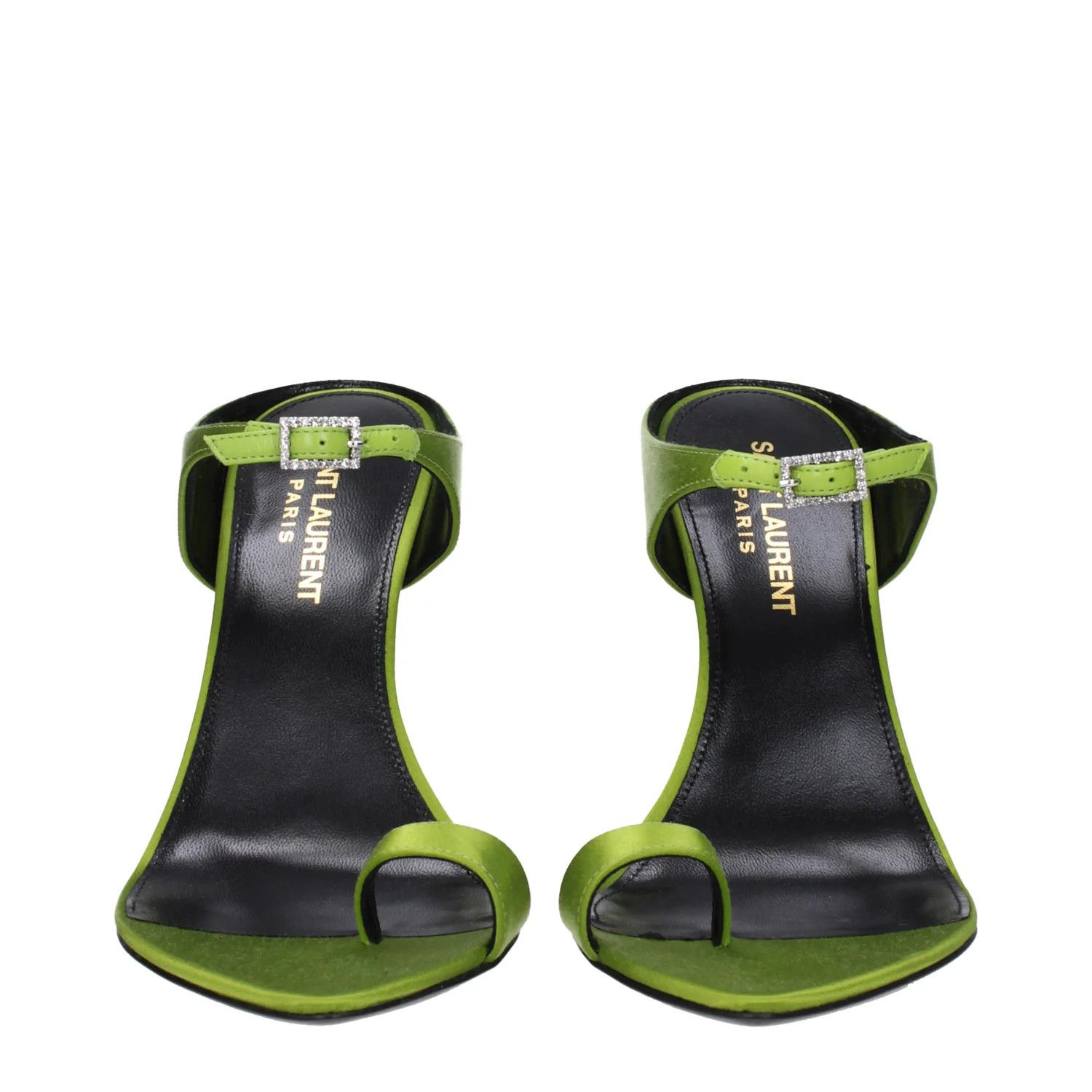 Saint Laurent Paris ob1o1e1224 Satin Flip Flops in Green Size US 6 / IT 36 - 3 Thumbnail