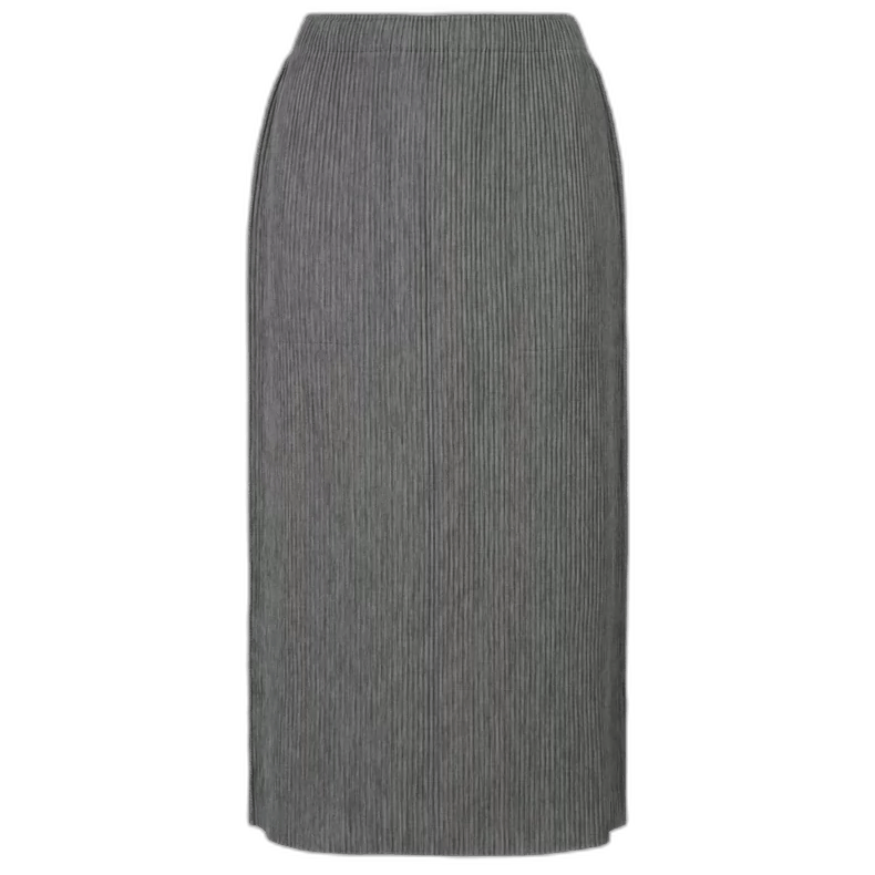Issey Miyake Issey Miyake Gray Straight Midi Skirt Size 22" - 1 Thumbnail