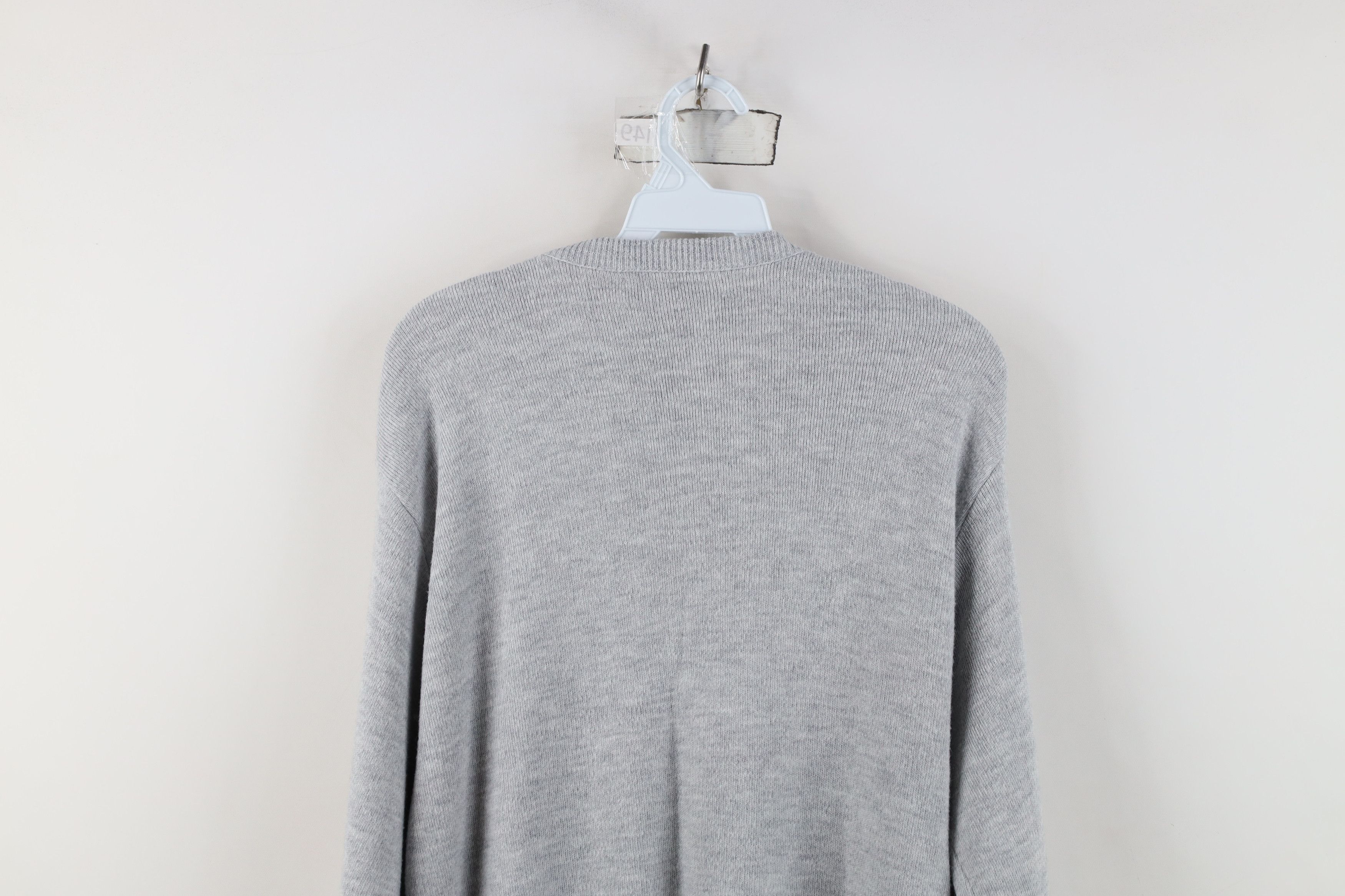 Vintage Vintage 70s Streetwear Knit V-Neck Sweater Heather Gray USA Size US XL / EU 56 / 4 - 9 Thumbnail