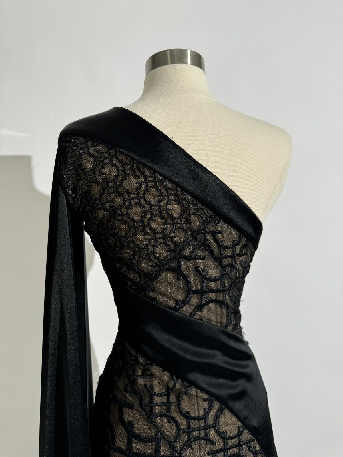 Other Brand New US 6 GEORGES HOBEIKA Fitted Asymmetrical Top Gown Size M / US 6-8 / IT 42-44 - 7 Thumbnail