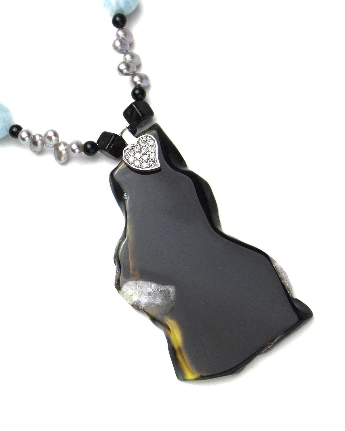 Japanese Brand 2000S JAPANESE MADE STERLING CHARM GEMSTONE BEADS NECKLACE Size ONE SIZE - 5 Thumbnail