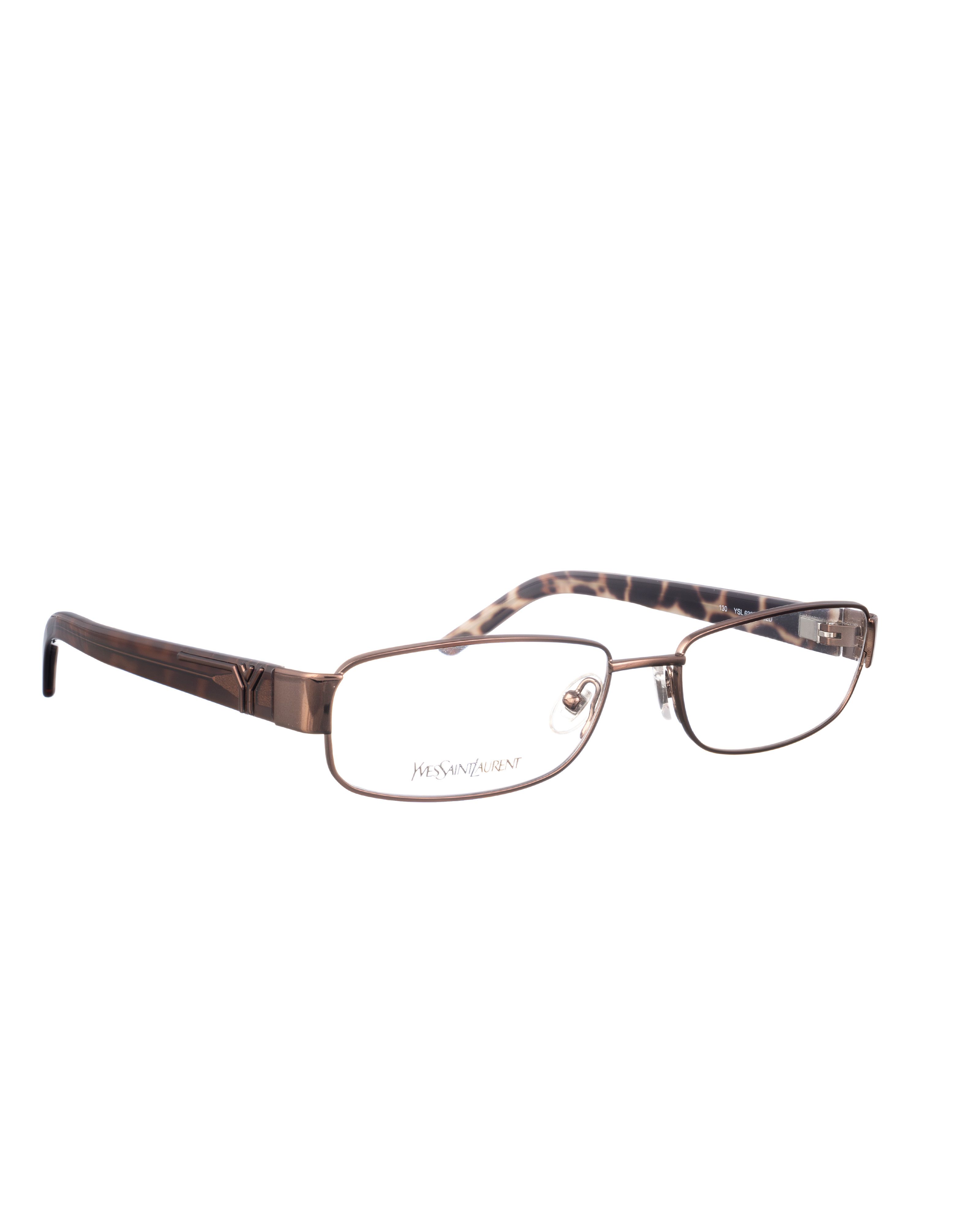 Yves Saint Laurent 90s Brown Glasses with Animal Print