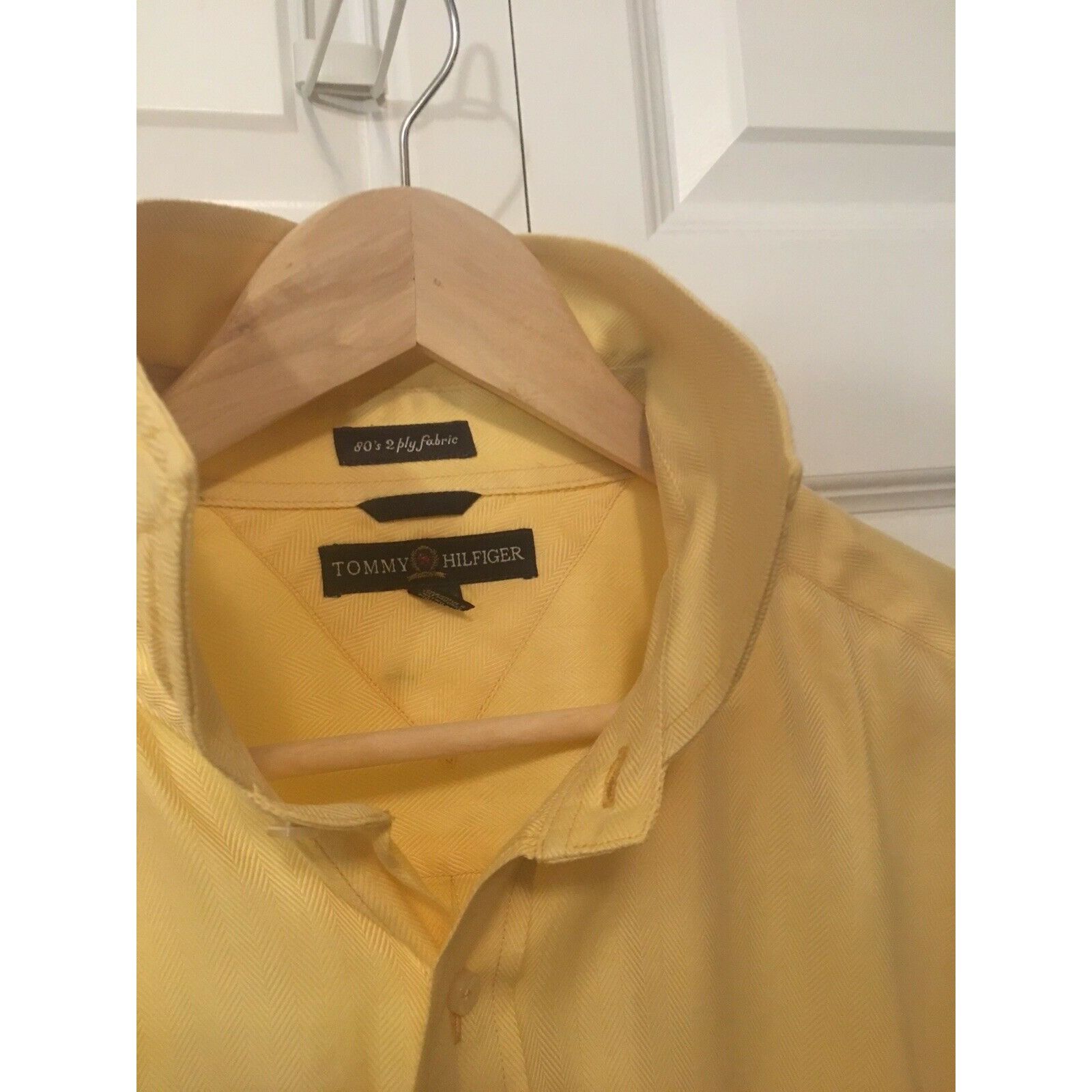 Tommy Hilfiger Tommy Hilfiger "80's 2 PLY Fabric Cotton" Yellow Button Fron Size US XL / EU 56 / 4 - 6 Thumbnail