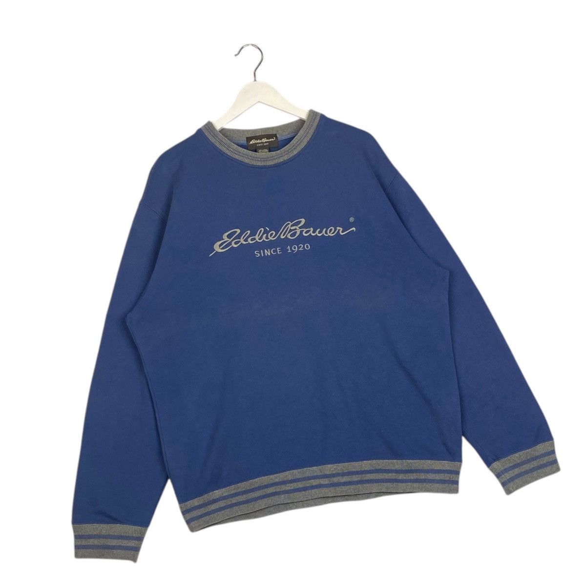 Eddie Bauer × Vintage Vintage Eddie Bauer Embroidered Crewneck Sweatshirt Blue Size US M / EU 48-50 / 2 - 2 Thumbnail