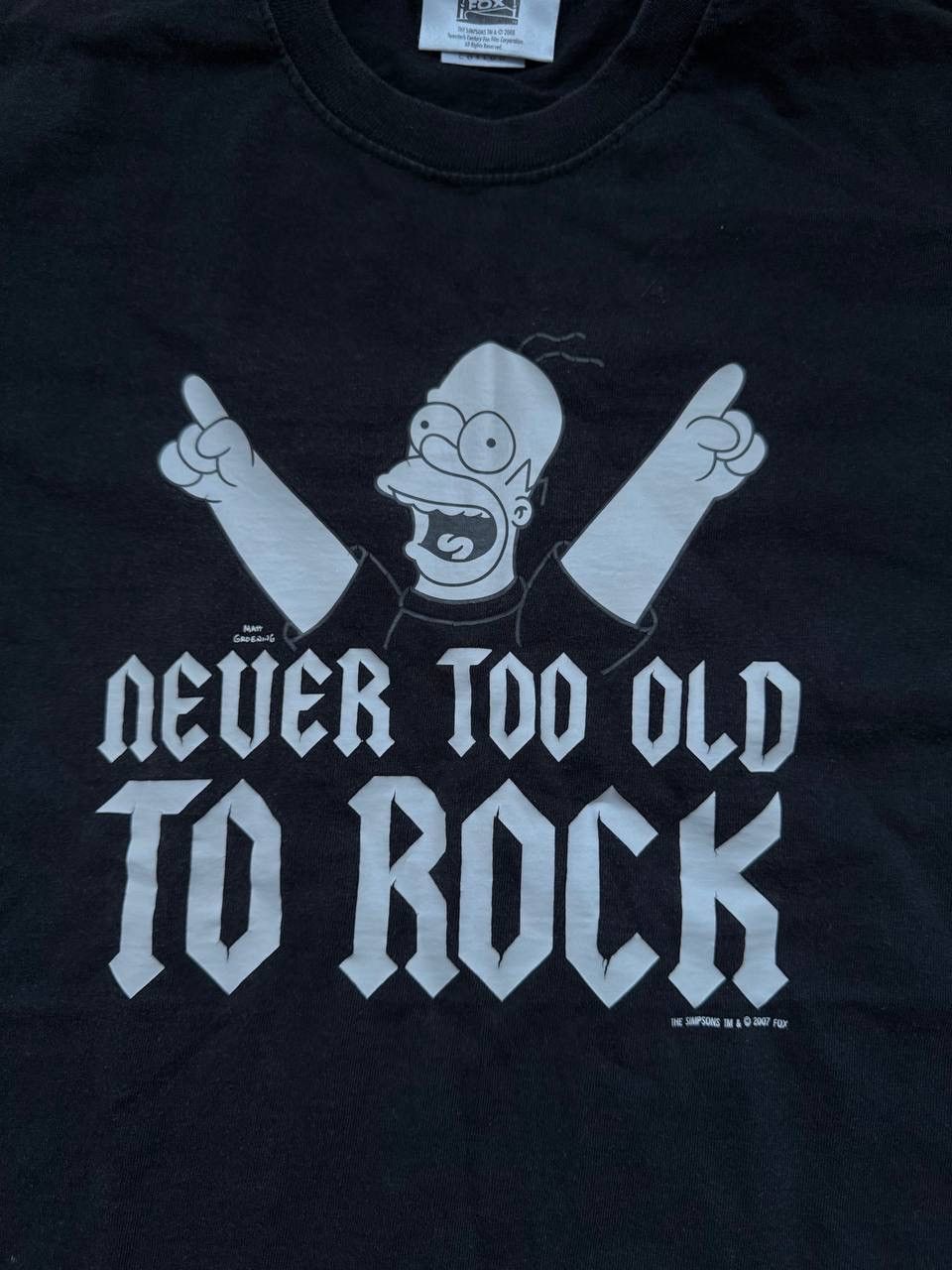 The Simpsons Vintage Y2K The Simpsons Never Too Old Too Rock Tee size L Size US L / EU 52-54 / 3 - 2 Thumbnail