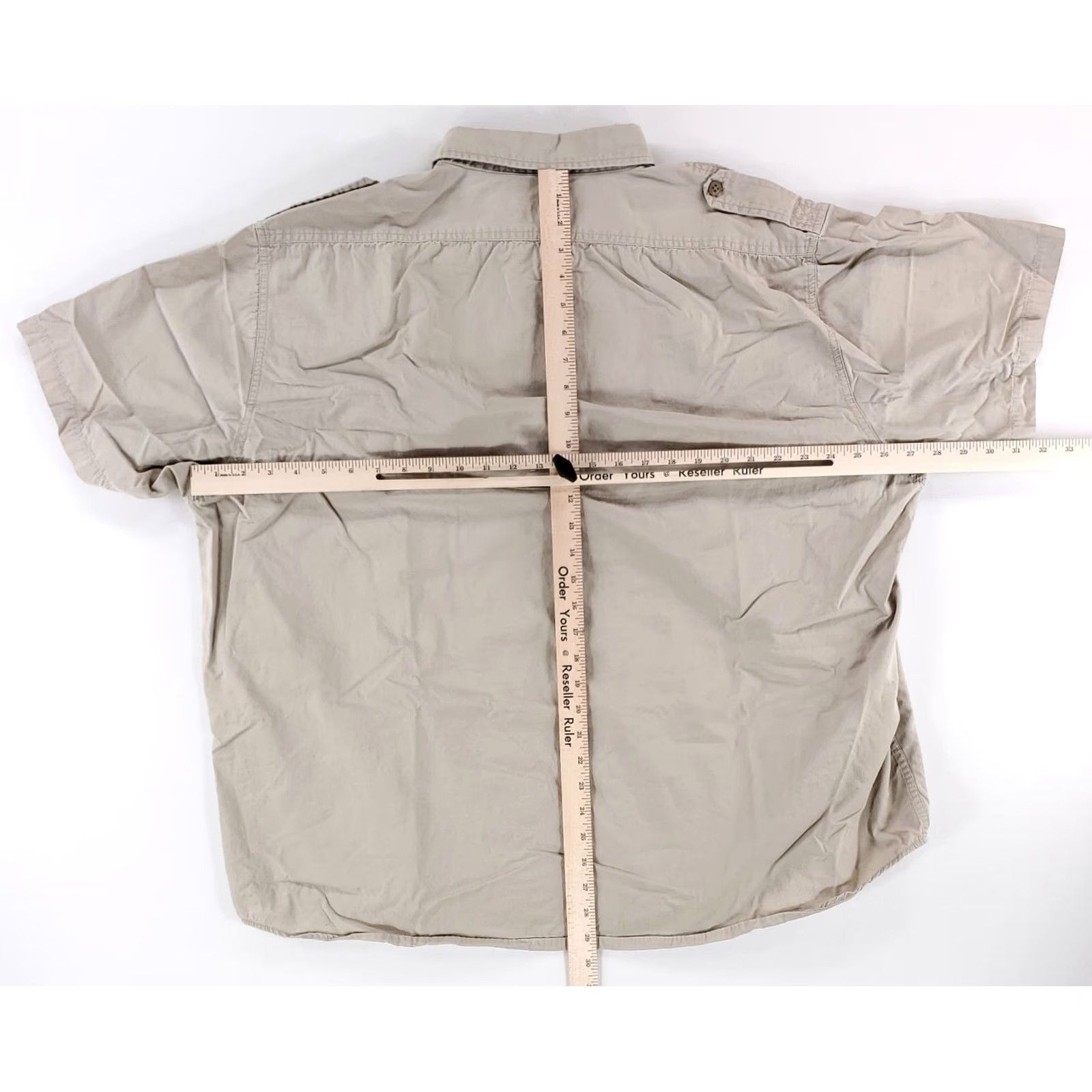 Vintage VINTAGE LL Bean Safari Button Up Shirt Epaulettes Tan Short Sleeve Mens XXL 90s Size US XXL / EU 58 / 5 - 4 Thumbnail