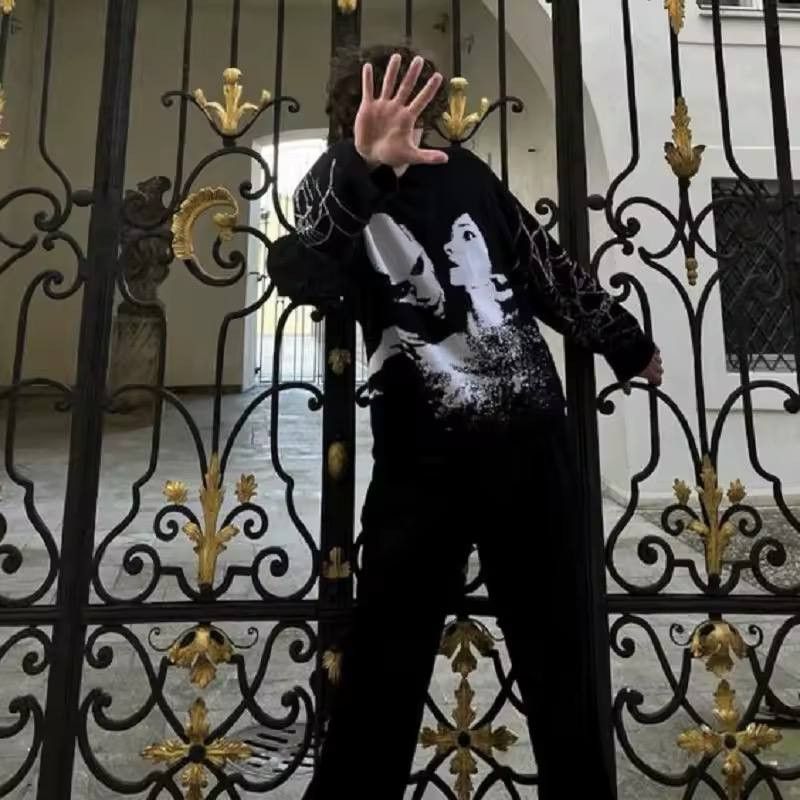 Japanese Brand × Vintage punk sweater with a skull on it Size US L / EU 52-54 / 3 - 3 Thumbnail