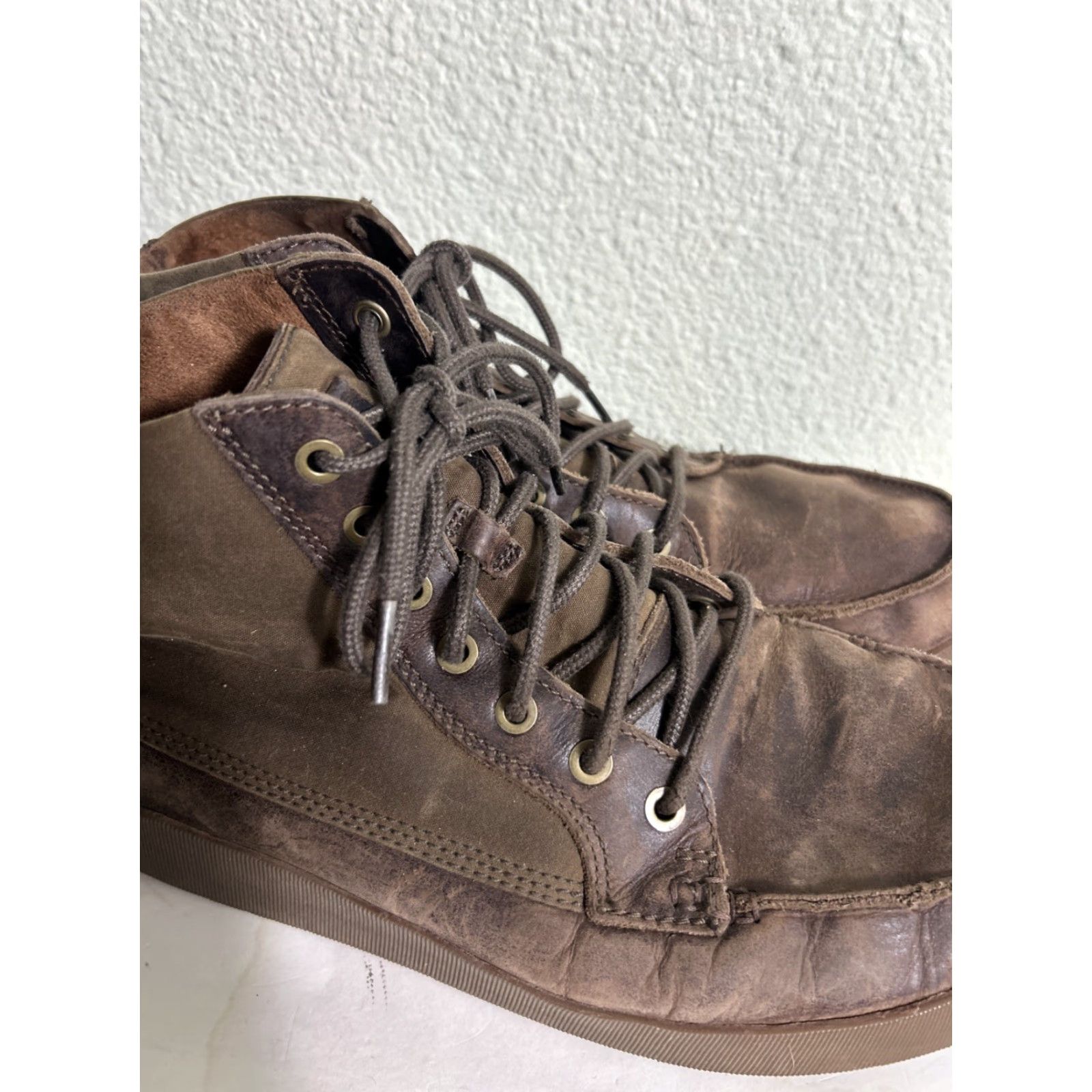 Olukai OluKai Molina Boots Mens Size 10.5 Leather Waterproof Ankle Biker Brown Tan Casual Fall Winter Spring Shoes Size US 11 / EU 44 - 3 Thumbnail