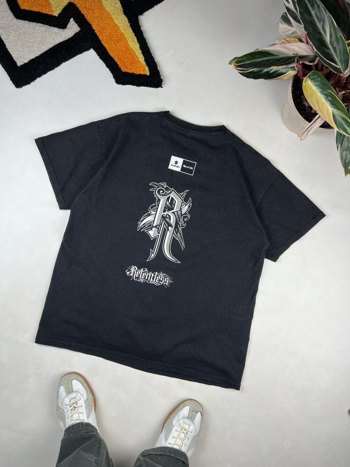 Japanese Brand Suzuki Moto Racing vintage t shirt gothic tribal Size US XL / EU 56 / 4 - 2 Thumbnail