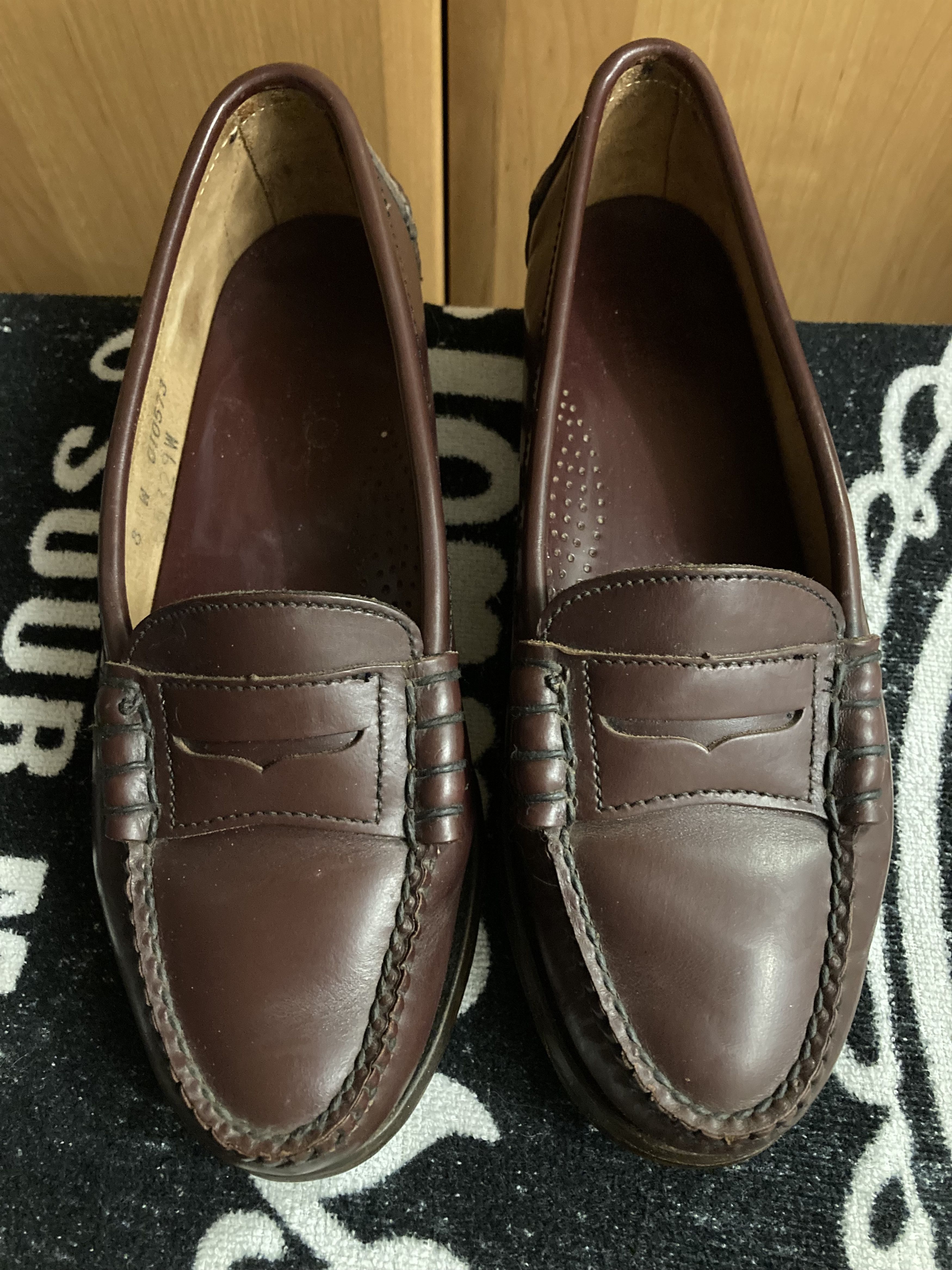 Timberland × Vintage Rare Vintage Timberland Penny Loafers Shoes Burgundy Red, Size US 8 / IT 38 - 7 Thumbnail