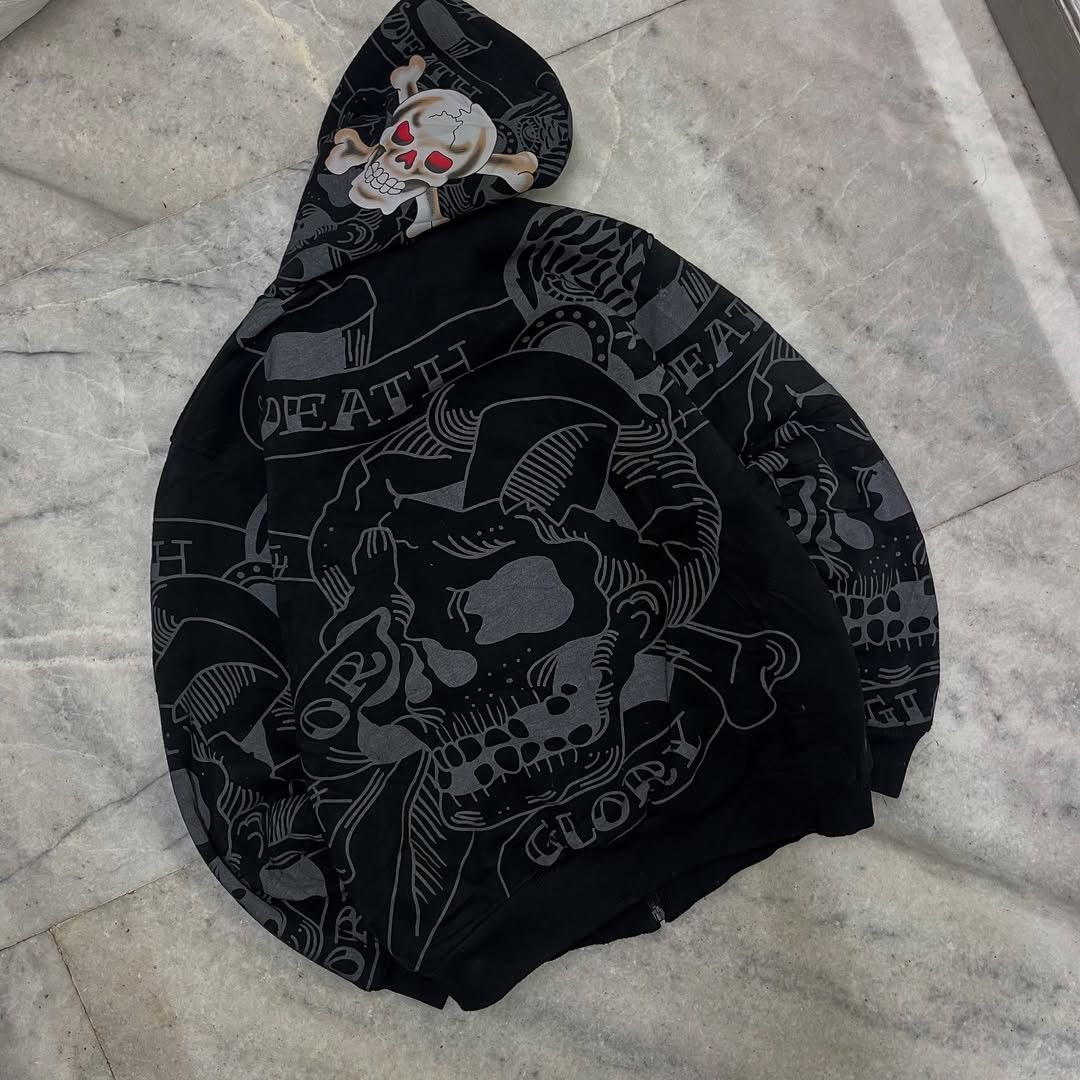 Christian Audigier × Ed Hardy Y2k Christian Audigeri 'Death Or Glory ' Zipper Jacket Size US M / EU 48-50 / 2 - 6 Thumbnail