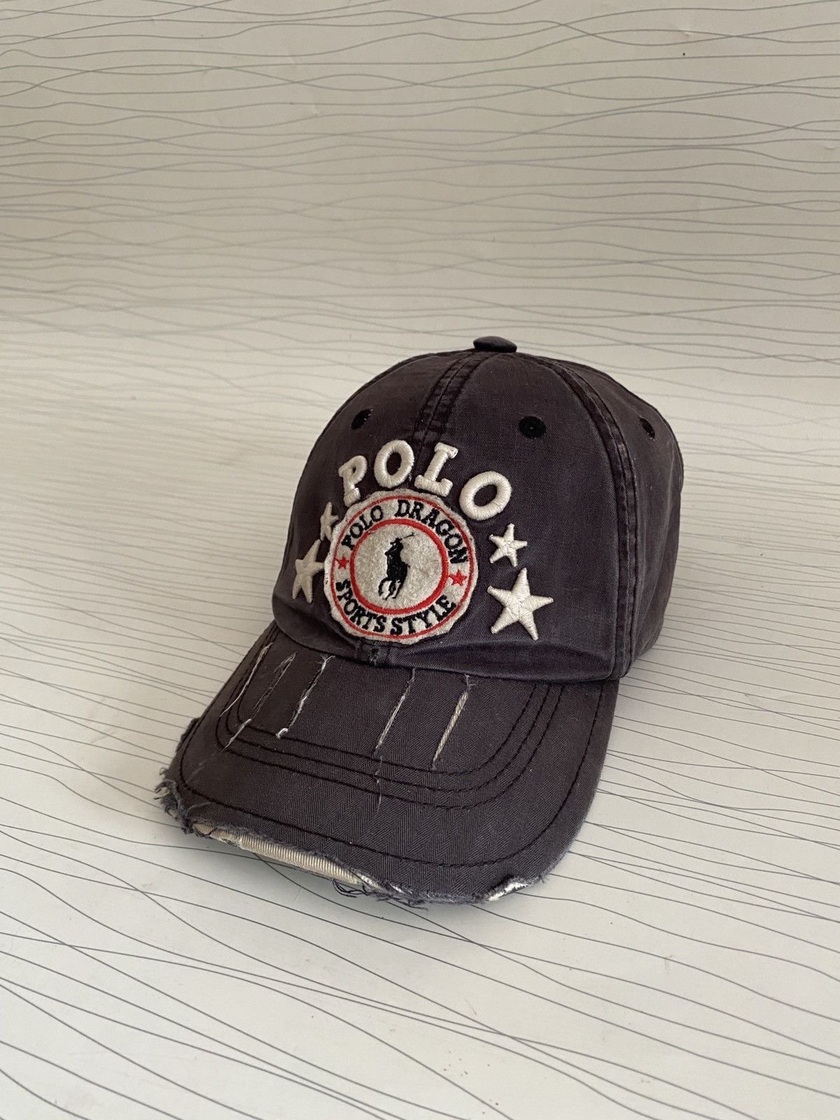 Polo Ralph Lauren Vintage Polo Ralph Lauren Polo Dragon Distressed Hats Size ONE SIZE - 3 Thumbnail
