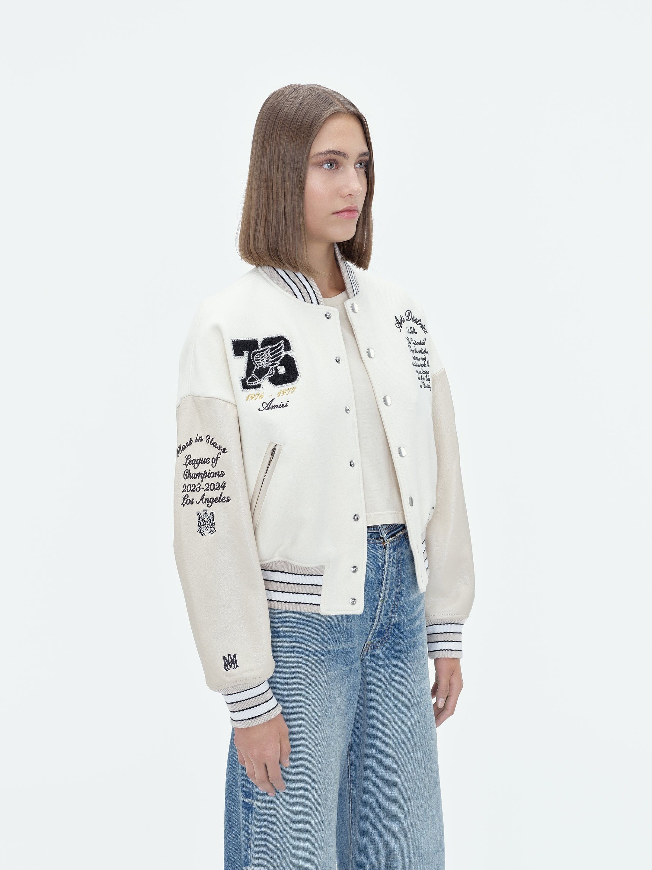 Amiri oc11z0225 Eagle Varsity Bomber Jacket in Multicolor Size L / US 10 / IT 46 - 6 Thumbnail