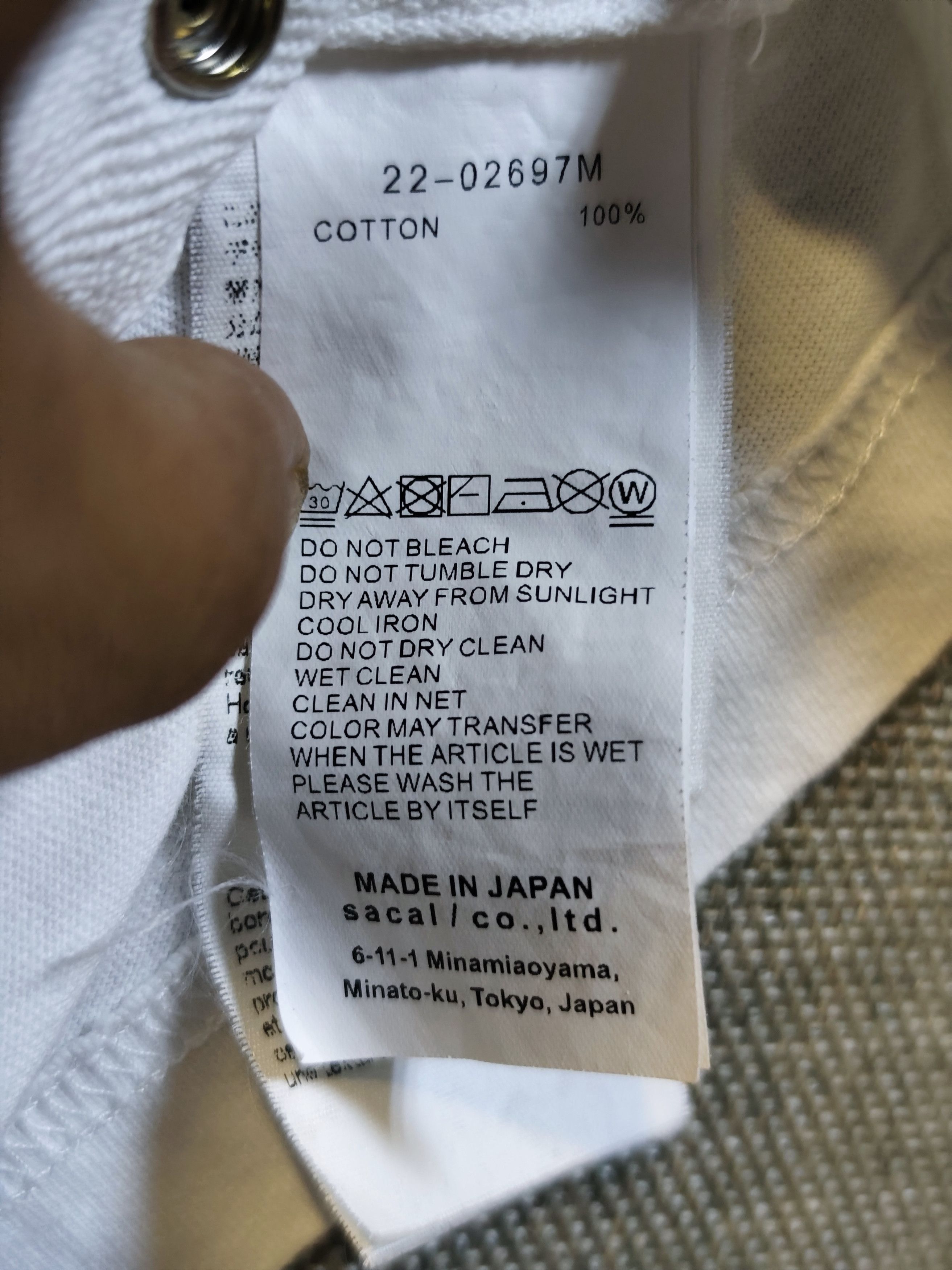 Sacai Sacai Pocket Tee Size US XL / EU 56 / 4 - 6 Thumbnail