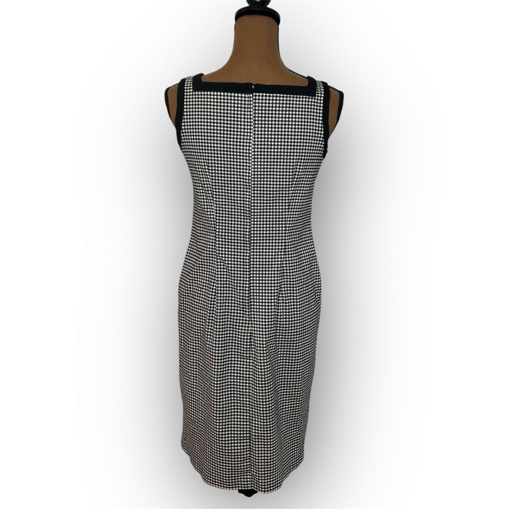 Vintage AGB Dress Byer California Vintage Black & White Gingham Plaid Print, Women’s 6 Size M / US 6-8 / IT 42-44 - 3 Thumbnail