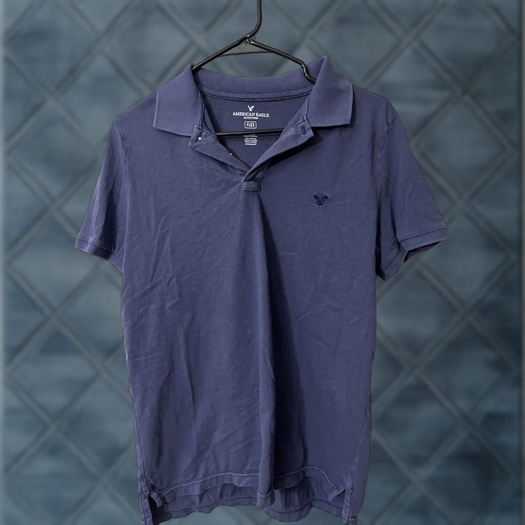 American Eagle Outfitters VINTAGE AMERICAN EAGLE OUTFITTERS AEO POLO SHIRT Mens Regular M Blue Cotton Blend Short Sleeve 90s Golf Activewear Size US M / EU 48-50 / 2 - 1 Thumbnail