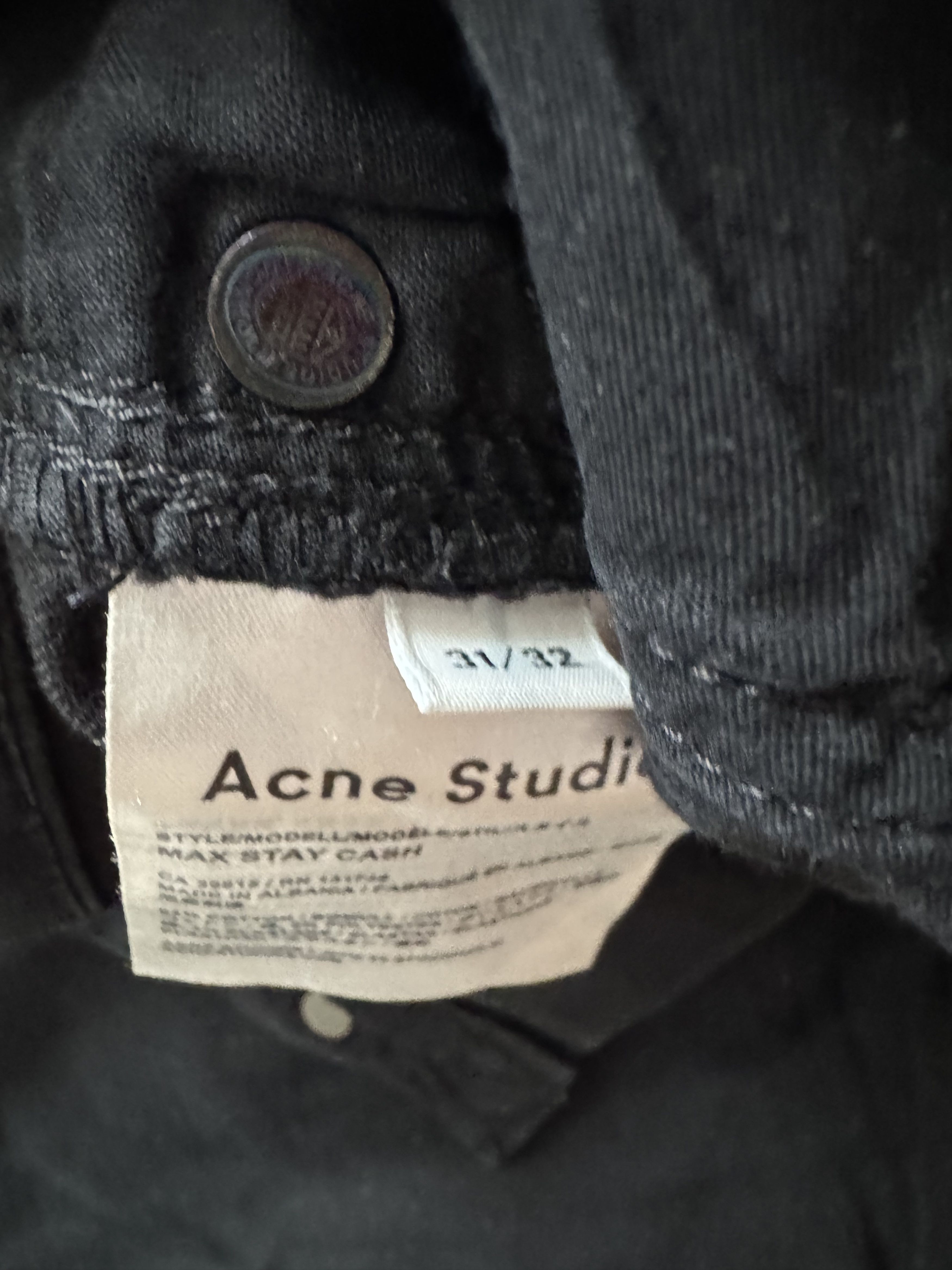 Acne Studios Acne Studios Max Stay Cash Black Denim Size US 31 - 5 Thumbnail