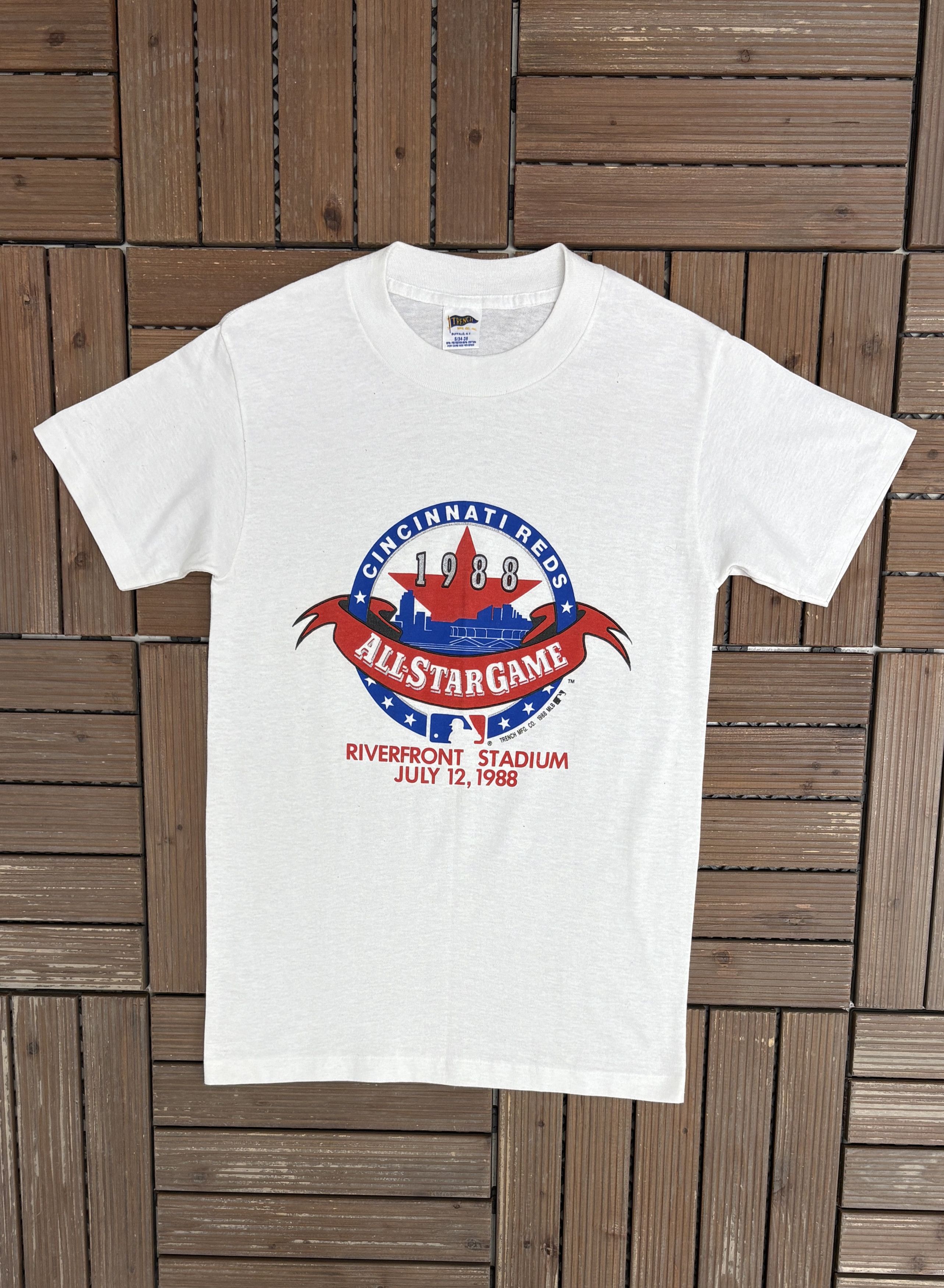 Vintage Cincinnati Reds All-Star Game 1988 Vintage White Tee Size US S / EU 44-46 / 1 - 1 Thumbnail