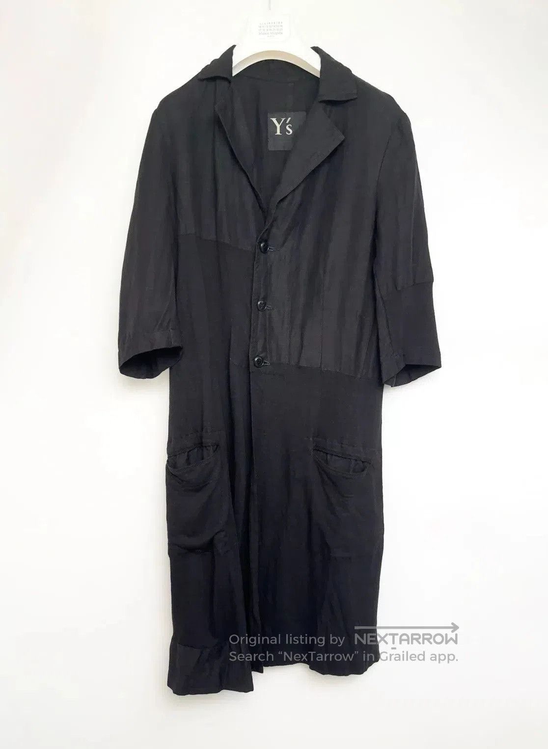 Y's Y's Mixed Material Long Cardigan Dress. Size M / US 6-8 / IT 42-44 - 5 Thumbnail
