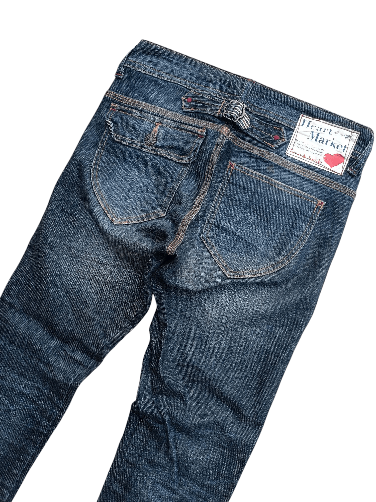 Japanese Brand Japanese 🇯🇵 Heart Market Slim Fit With Buckle Jeans E232 Size US 27 - 9 Thumbnail