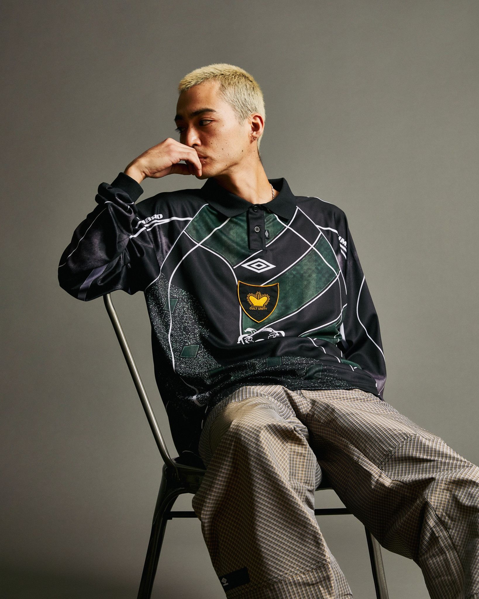 Umbro × Slam Jam Green 95/96 Cult Unity Logo Long Sleeve Polo Size L / US 10 / IT 46 - 3 Thumbnail